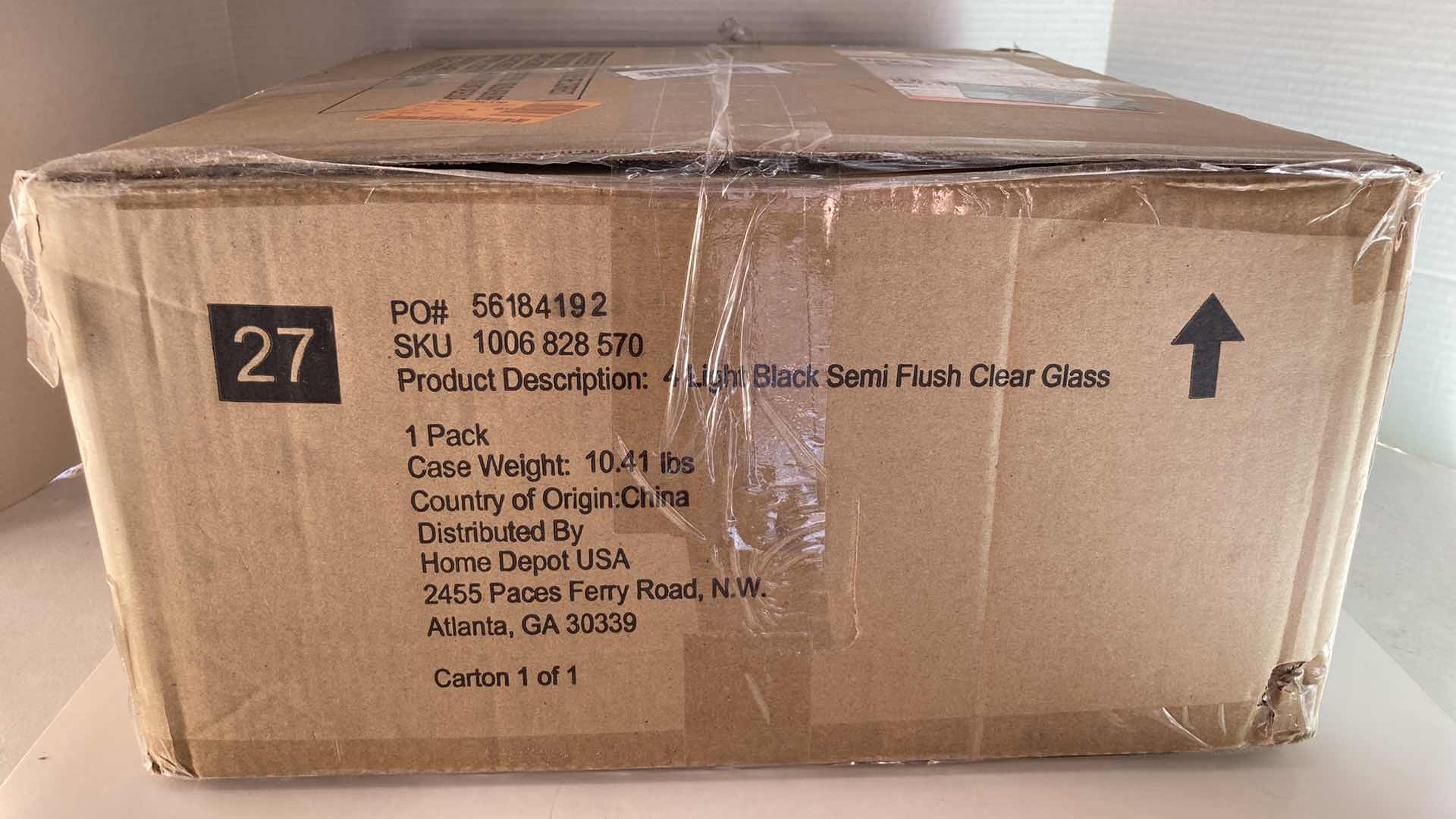 Photo 1 of NEW HOME DECORATORS CRESTLANE 4 LIGHT SEMI-FLUSH CLEAR GLASS CEILING LIGHT MODEL C6189