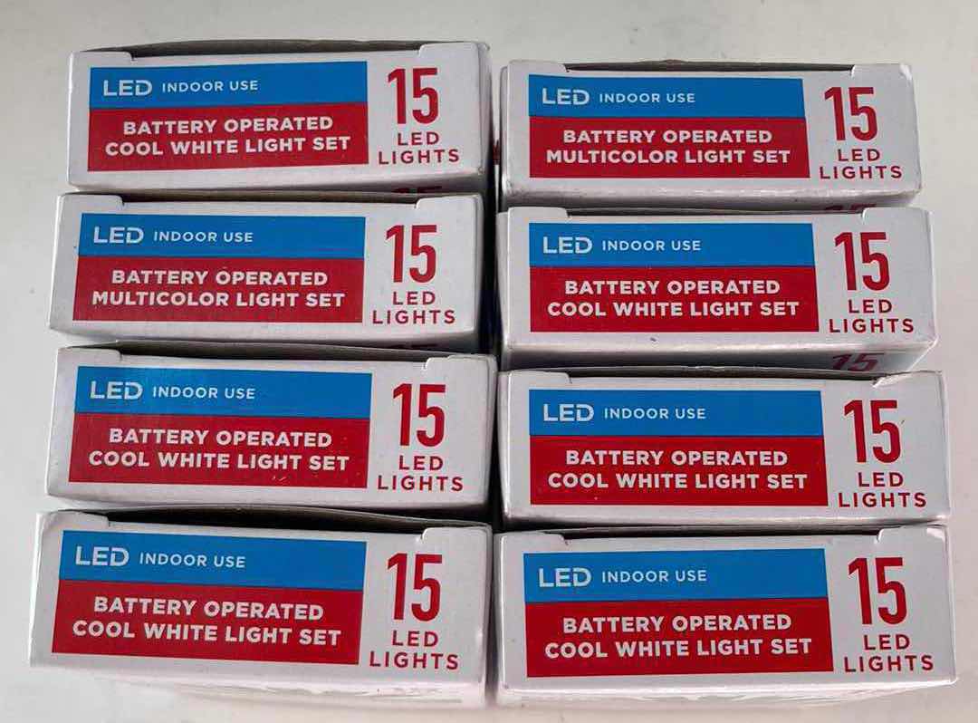 Photo 1 of MAKE THE SEASON BRIGHT LED COOL WHITE CHRISTMAS LIGHT SET 15CT (8 BOXES)