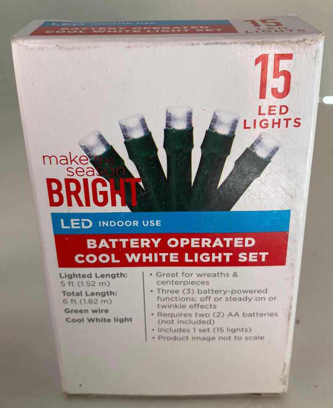 Photo 1 of MAKE THE SEASON BRIGHT LED COOL WHITE CHRISTMAS LIGHT SET 15CT (8 BOXES)