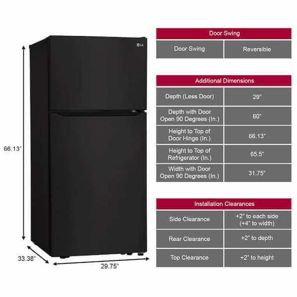 Photo 1 of NEW LG 20CU.FT BLACK TOP FREEZE REFRIGERATOR MODEL LTCS20020B