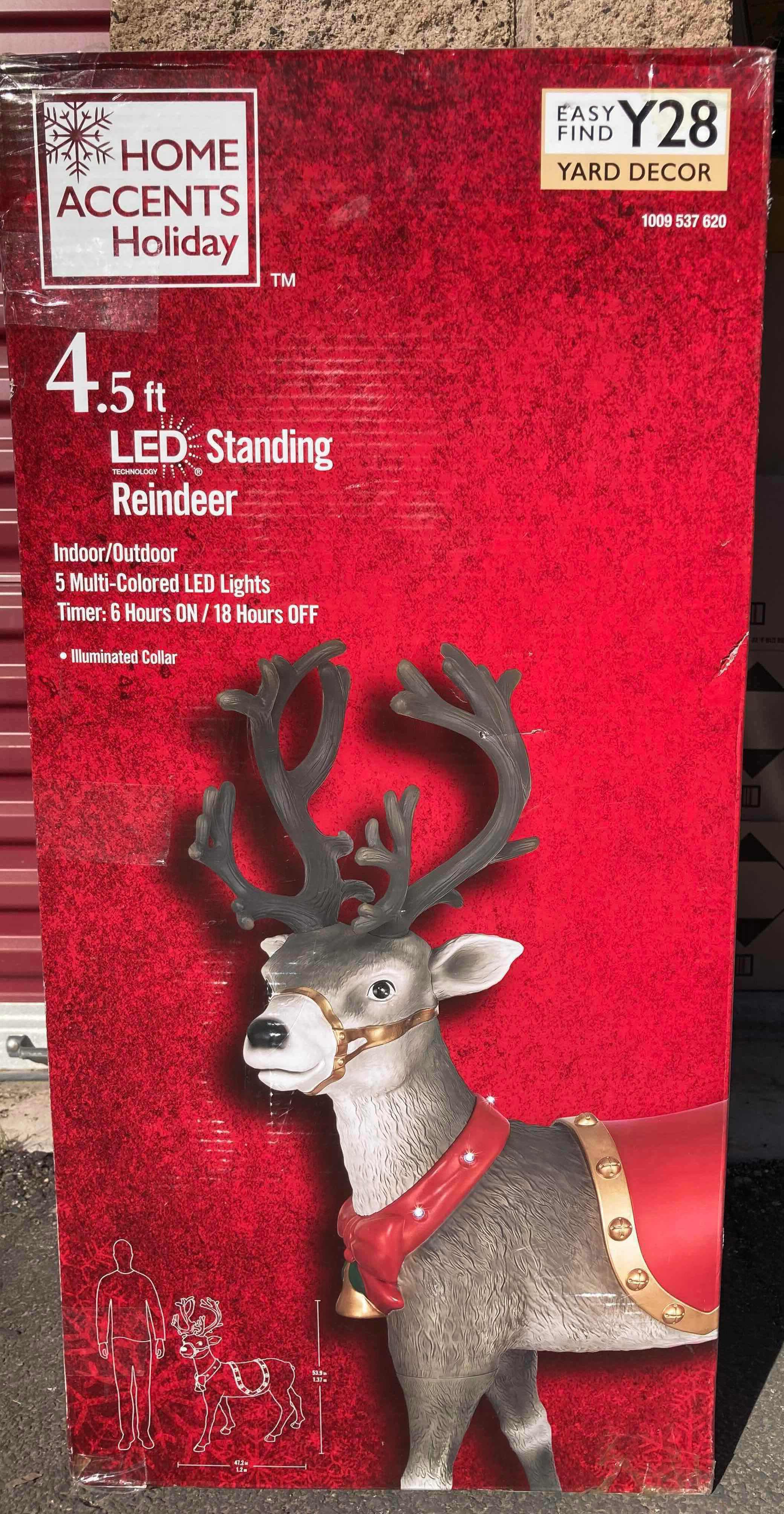 Photo 1 of $130 HOME ACCENTS HOLIDAY 4.5 ft MULTI-COLOR LED STANDING REINDEER MODEL 1009 537 620