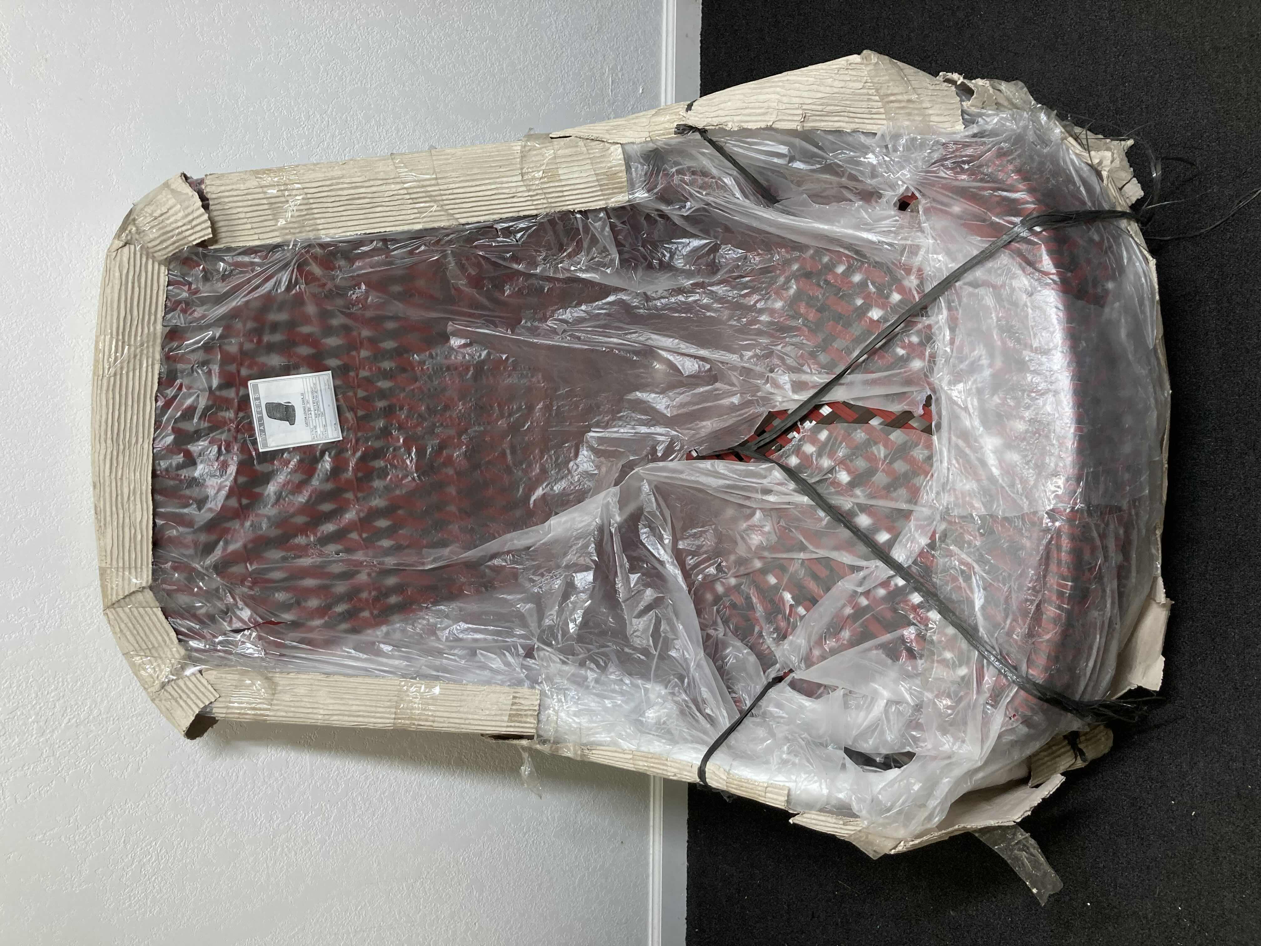 Photo 1 of NEW WALTERS WICKER OVERSIZED ALL WEATHER WOVEN WICKER RUBY RED & MAHOGANY RED FINISH METAL WHITE FRAME LOUNGE CHAIR 31” X 33” H39”