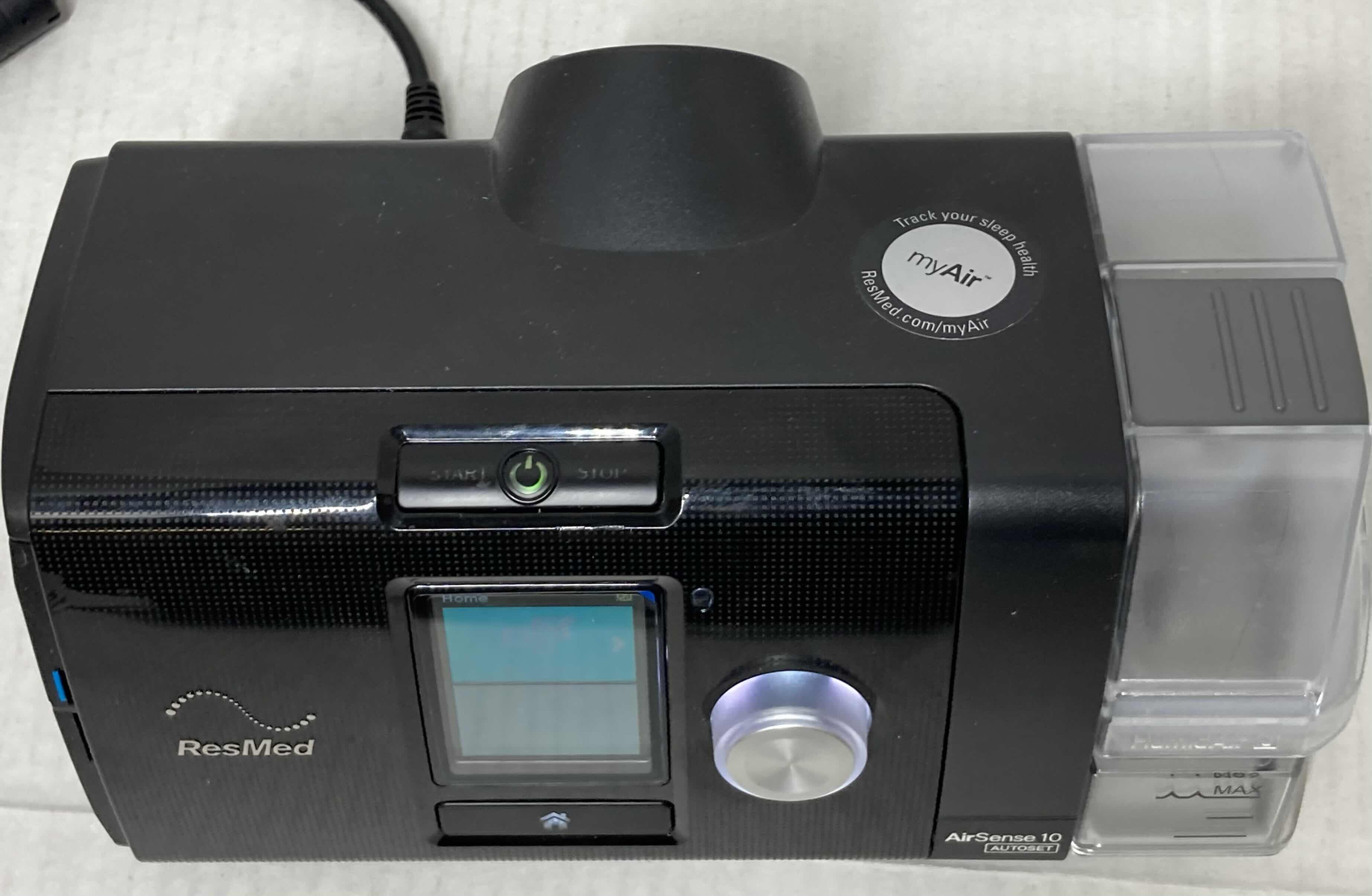 Photo 1 of RESMED AIR SENSE 10 C-PAP RESPIRATORY MACHINE MODEL 307028 W ACCESSORIES & CASE