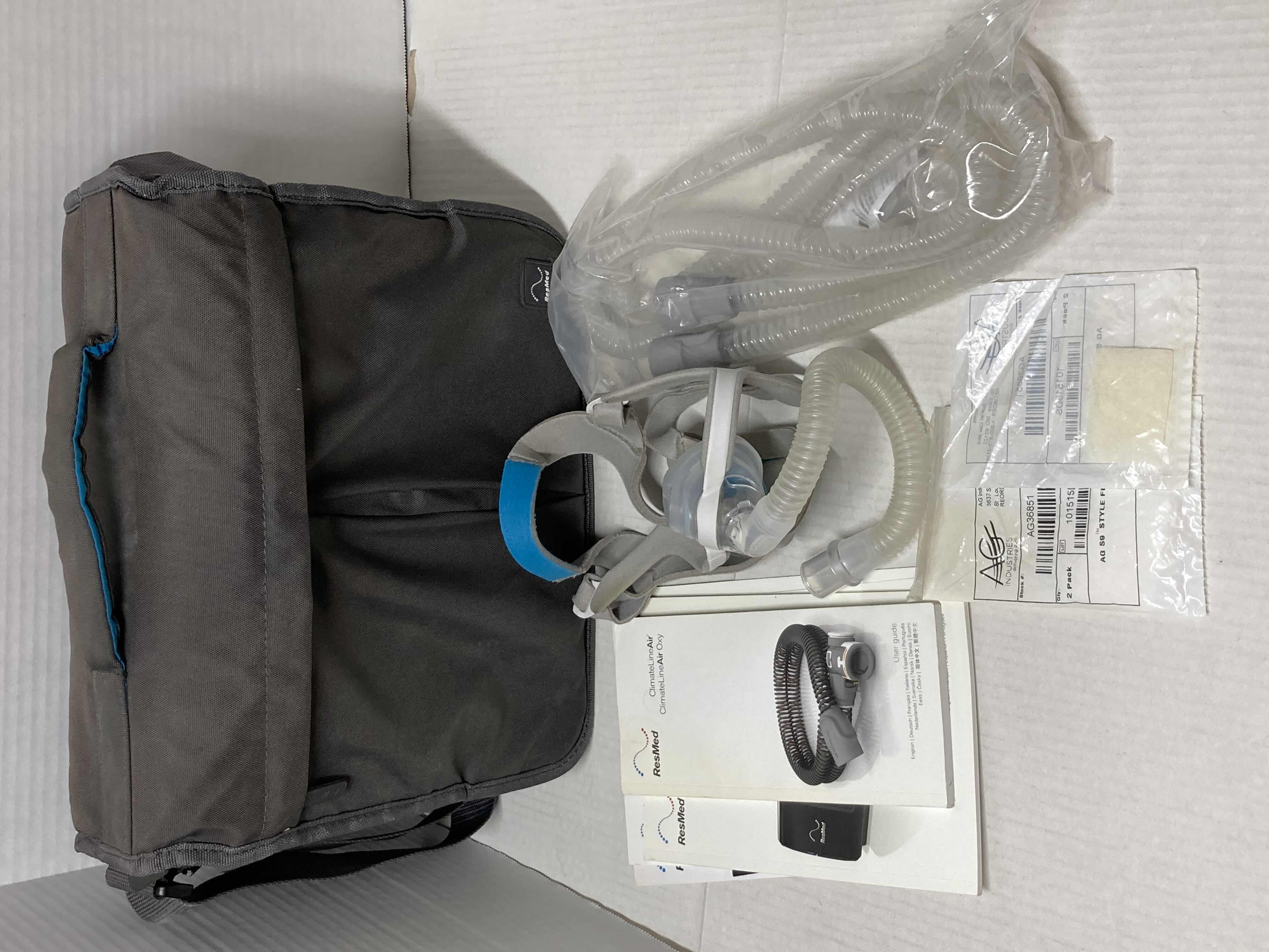 Photo 1 of RESMED AIR SENSE 10 C-PAP RESPIRATORY MACHINE MODEL 307028 W ACCESSORIES & CASE
