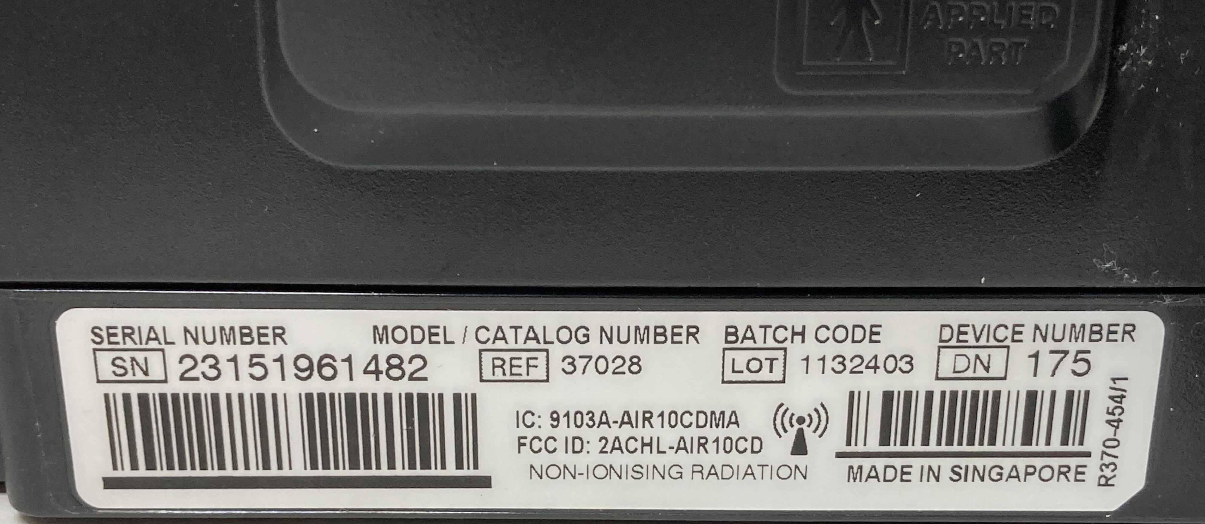 Photo 1 of RESMED AIR SENSE 10 C-PAP RESPIRATORY MACHINE MODEL 307028 W ACCESSORIES & CASE