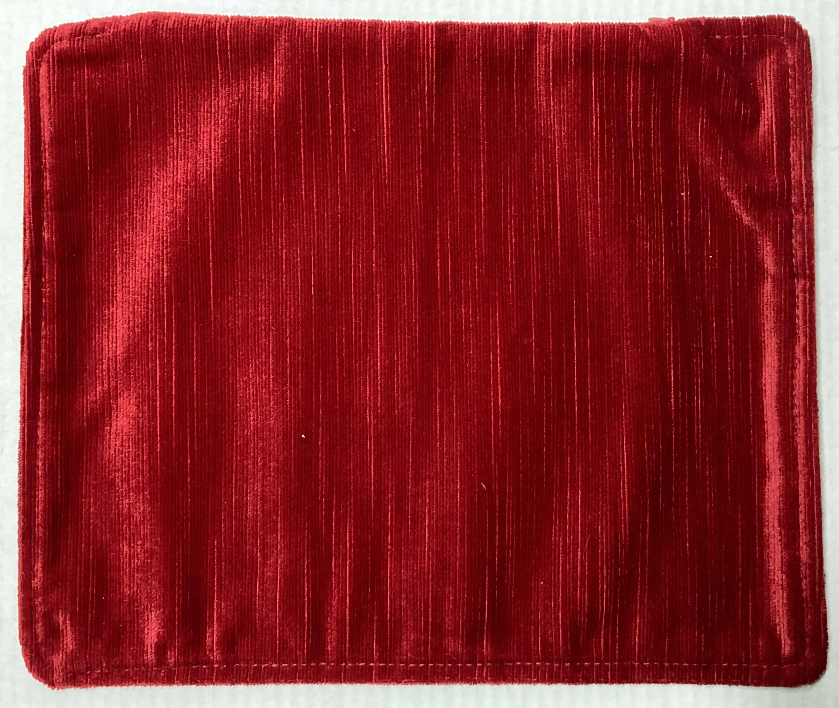 Photo 1 of RED VELVET THROW PILLOW W RED VELVET THROW PILLOW COVERS (3) 12.75” X 10.75”