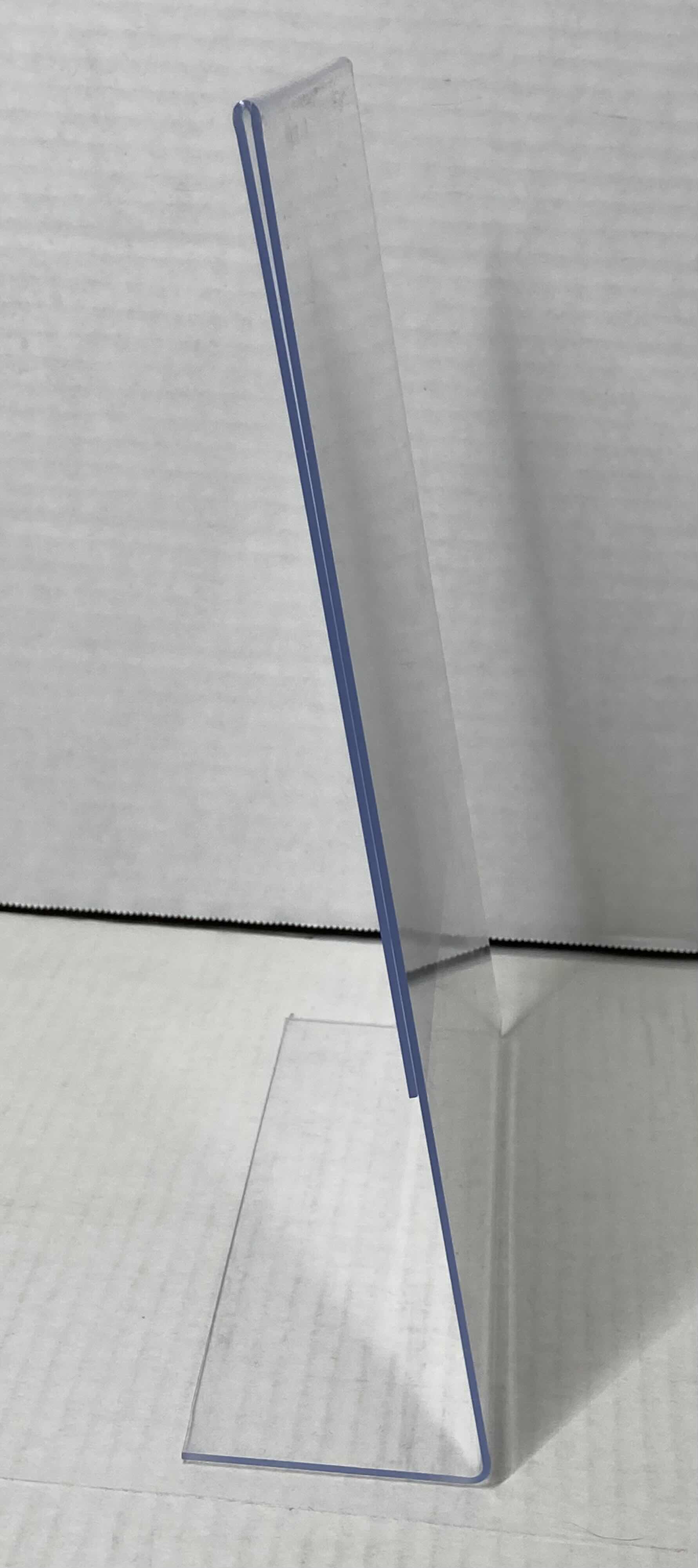Photo 1 of CLEAR SLANTED PLASTIC SIGN HOLDERS 12PACK 8.5” X 11”