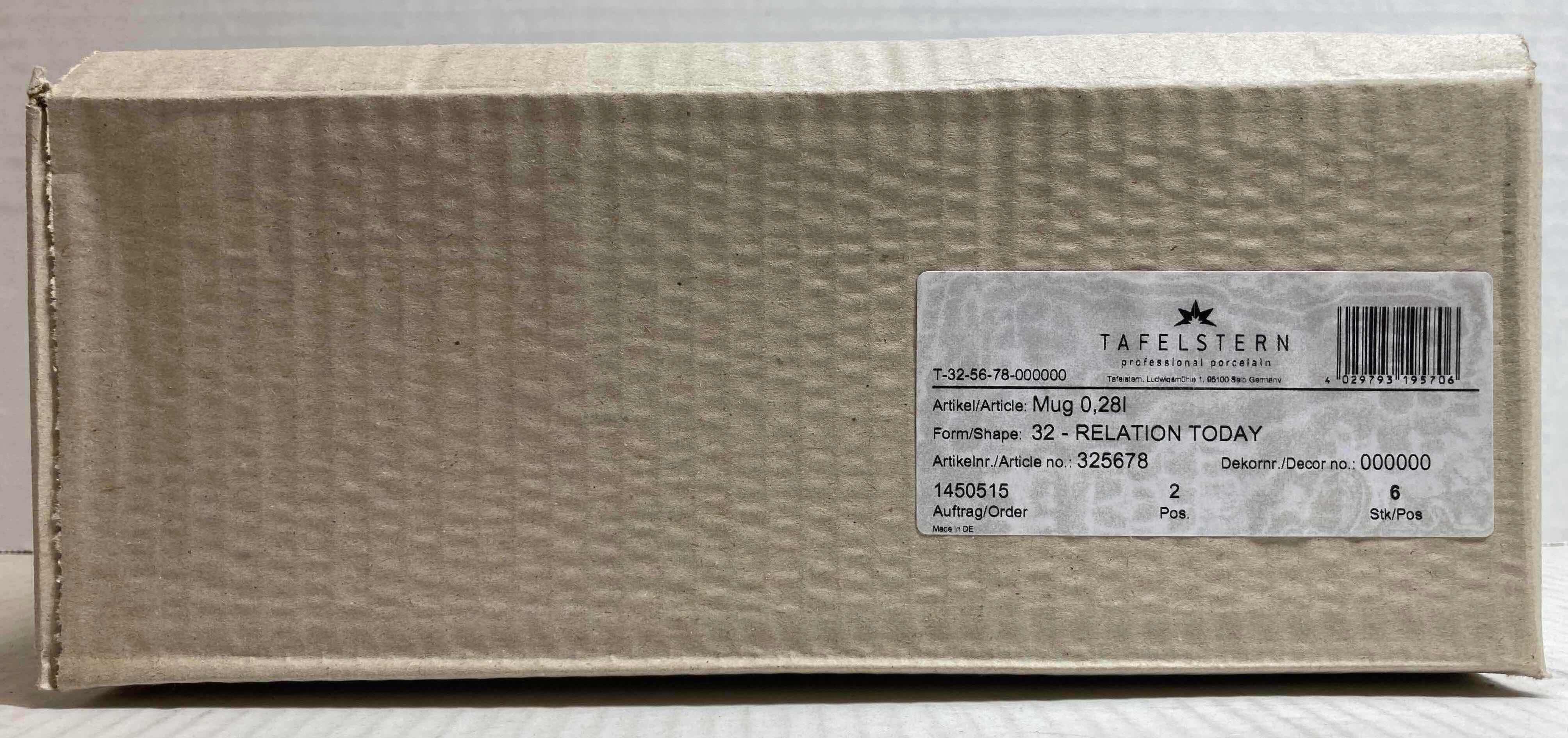 Photo 1 of NEW BAUSCHER HEPP TAFELSTERN BRIGHT WHITE PORCELAIN 9.46OZ COFFEE MUGS 6PACK