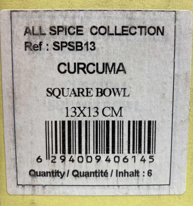 Photo 1 of NEW RAK ALL SPICE COLLECTION CURCUMA WHITE PORCELAIN SQUARE BOWL SPSB13 6PACK 5.5" X 5.5" H4.5"