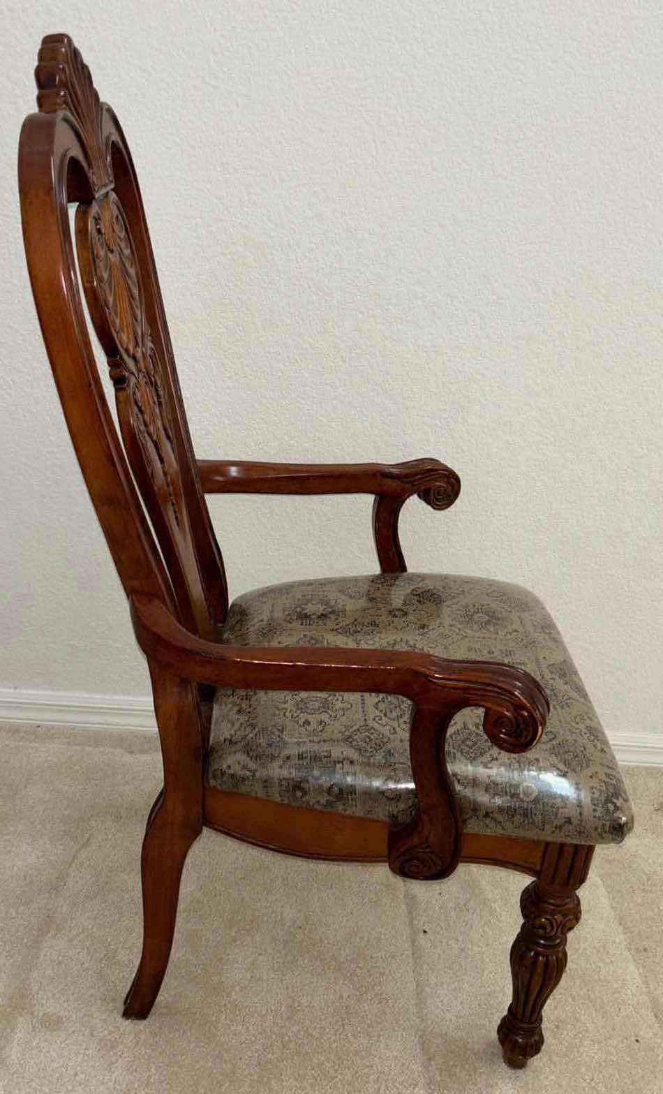 Photo 1 of 7 PC GRAND DESIGNS BY STANDARD FURNITURE MARBLE TOP DINING TABLE & CHAIRS (TABLE 44” X 80.5” H29.75”)