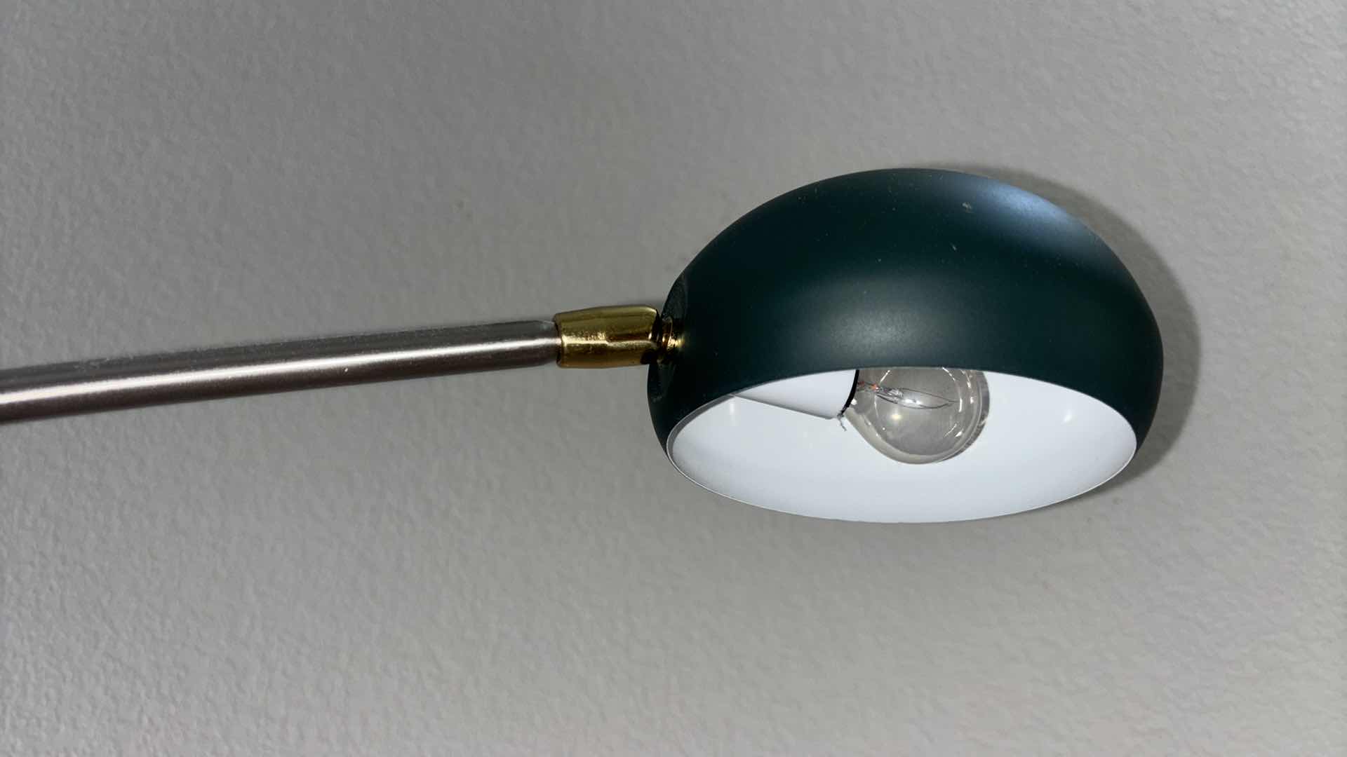 Photo 1 of ANTHONY CALIFORNIA MID-CENTURY MODERN CHROME/GOLD & MARBLE GUZZINI STYLE ARC FLOOR LAMP W 15” MARBLE BASE (42” X H83”)