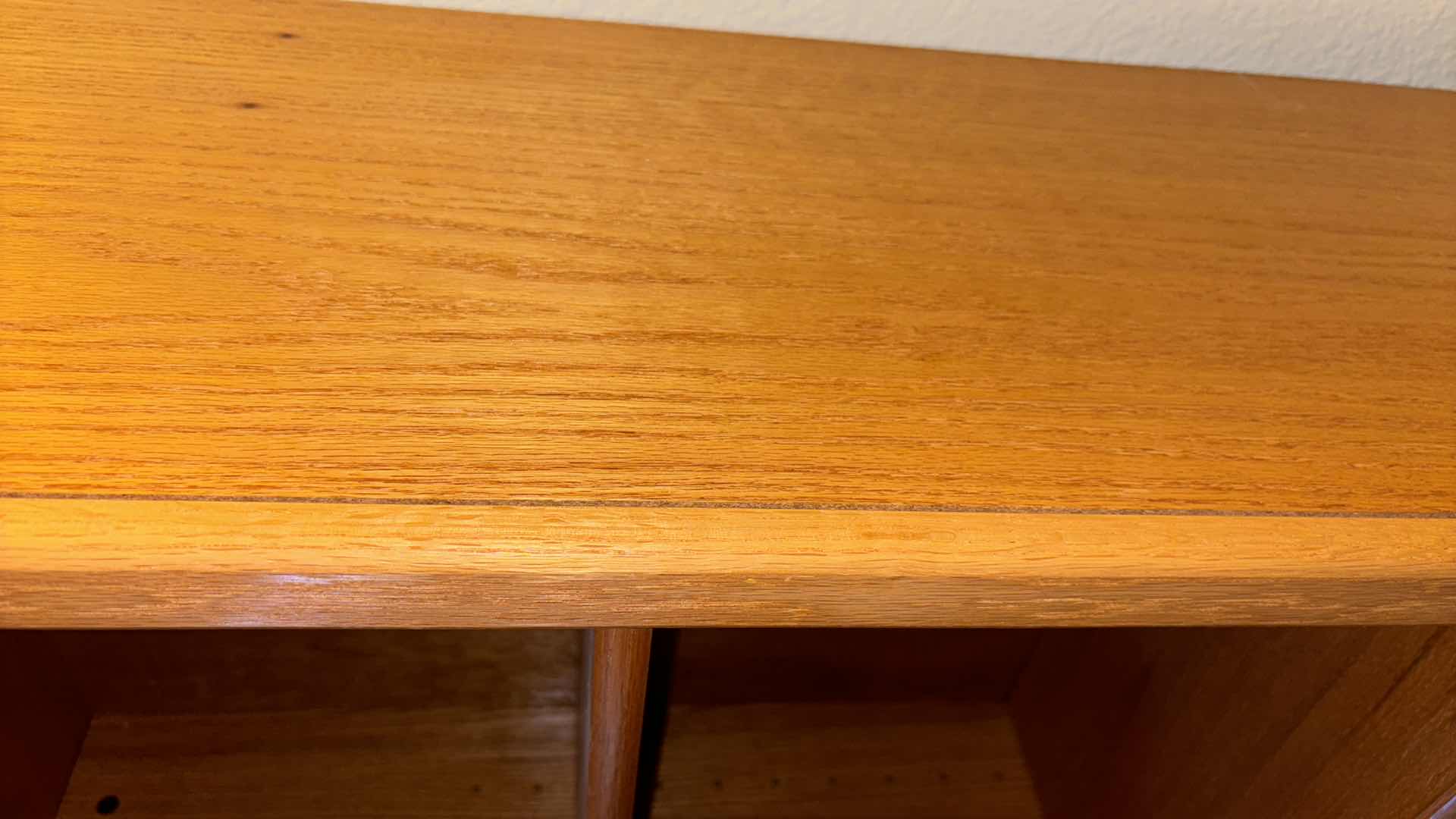 Photo 1 of WOOD BOOKSHELF W ADJUSTABLE SHELVING 13” X 48” H72”