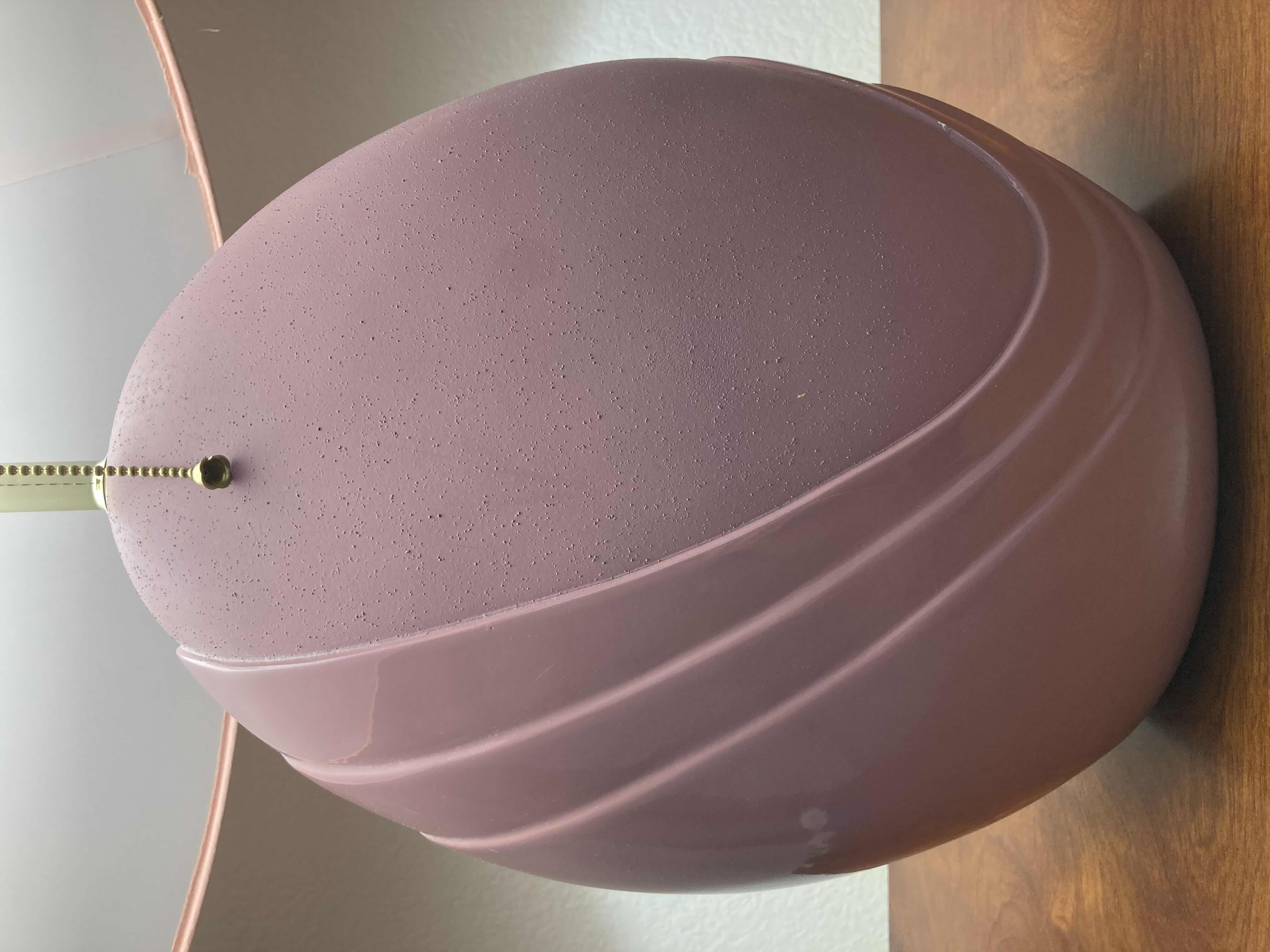 Photo 1 of RETRO STYLE VIOLET CERAMIC TABLE LAMP H26”