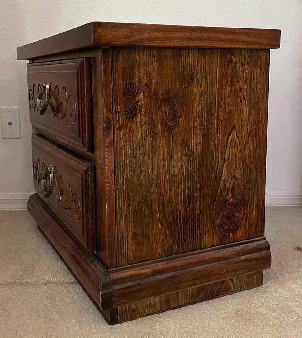 Photo 1 of LEA FURNITURE DARK WOOD FINISH NIGHTSTAND 27” X 16” H22.5”