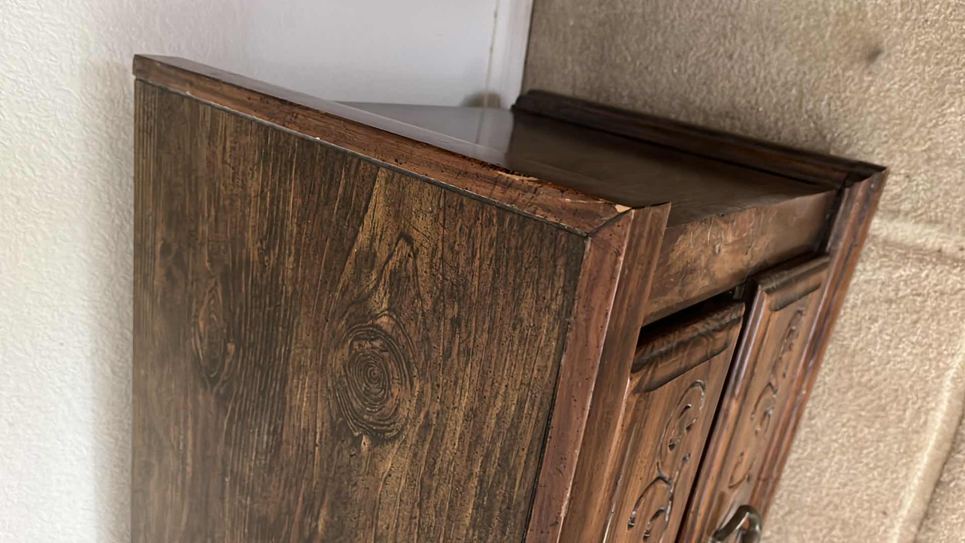 Photo 1 of LEA FURNITURE DARK WOOD FINISH NIGHTSTAND 27” X 16” H22.5”