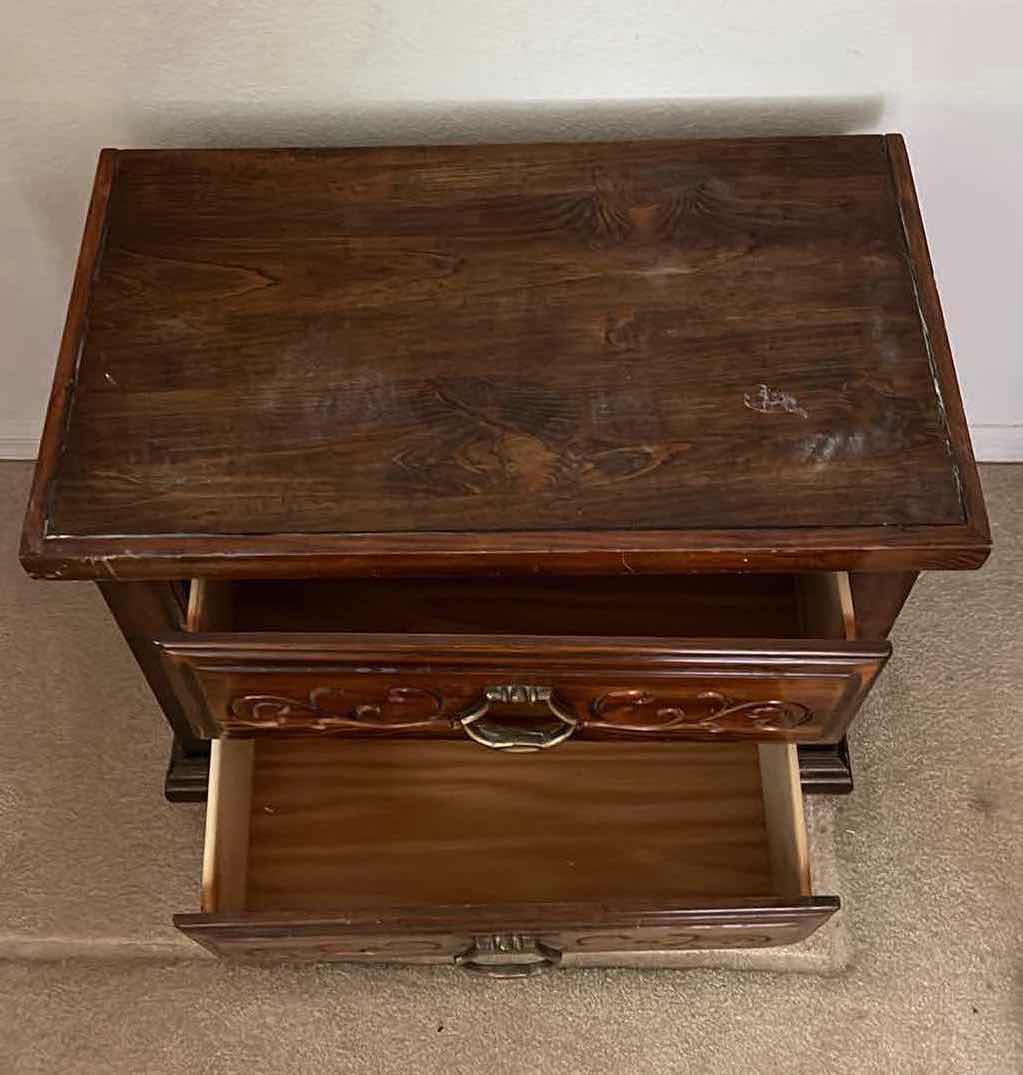 Photo 1 of LEA FURNITURE DARK WOOD FINISH NIGHTSTAND 27” X 16” H22.5”