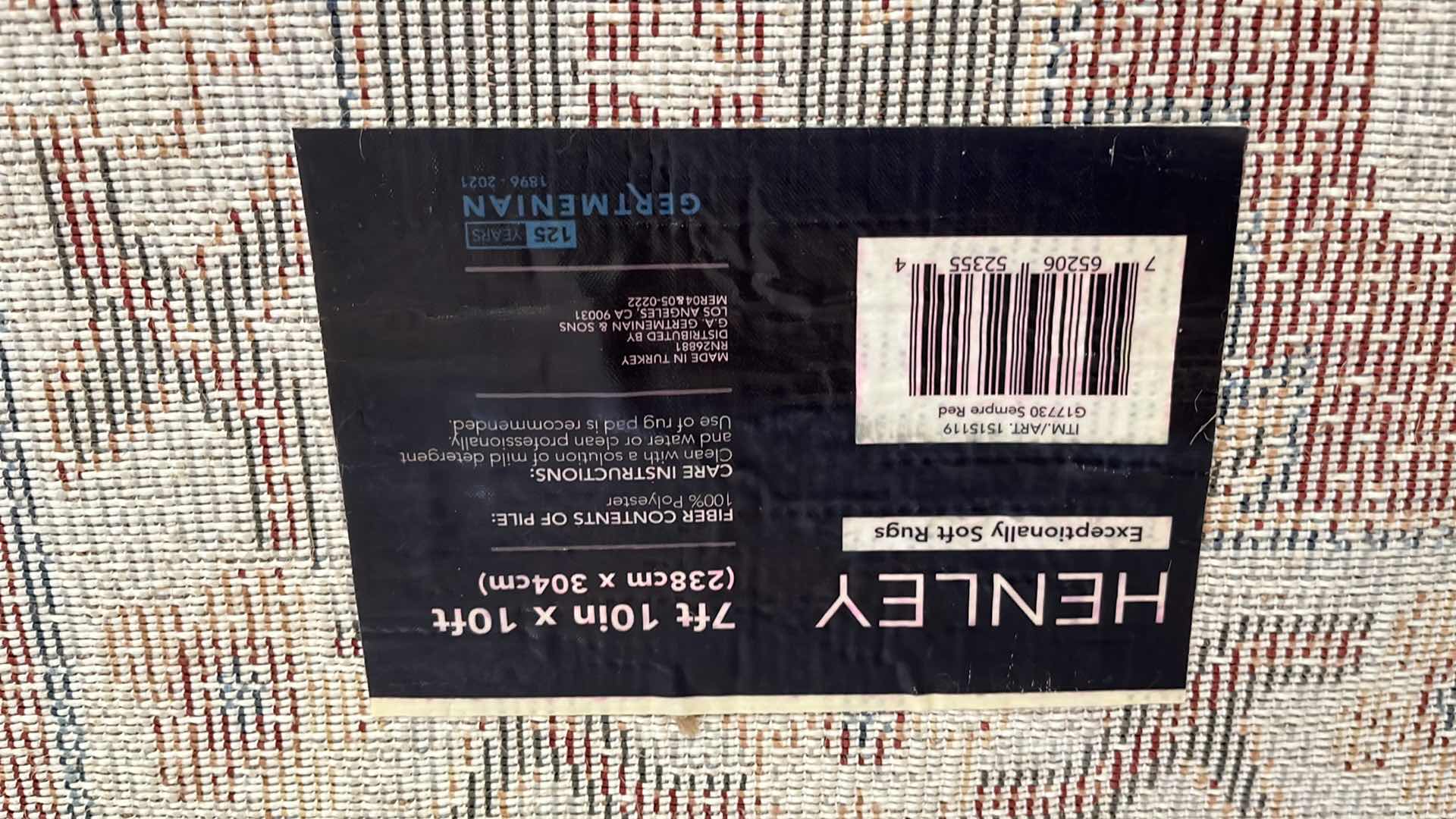 Photo 1 of HENLEY SEMPRE RED AREA RUG 94” X 120”