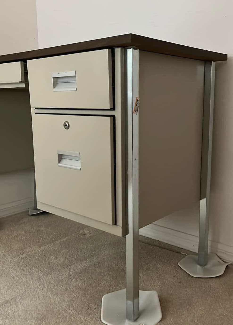 Photo 1 of VINTAGE OFFICE COMPUTER 3 DRAWER DESK  42” X 20” H29”
