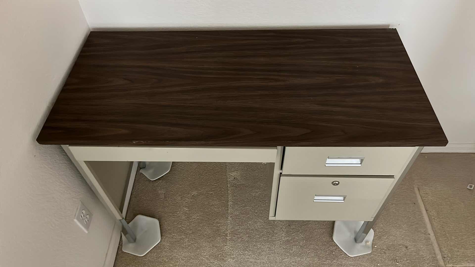 Photo 1 of VINTAGE OFFICE COMPUTER 3 DRAWER DESK  42” X 20” H29”