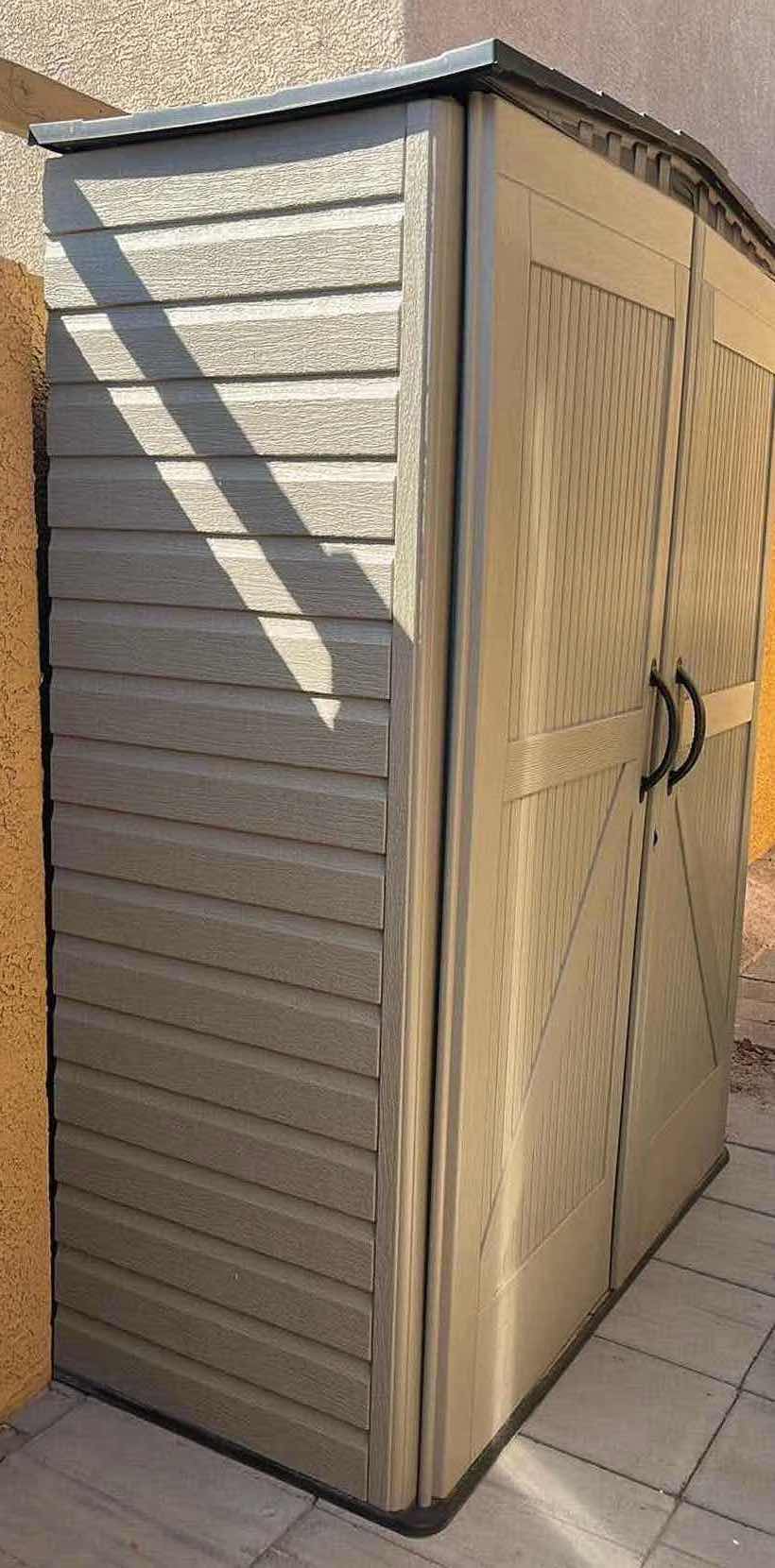 Photo 1 of RUBBERMAID OUTDOOR RESIN STORAGE SHED 55” X 28” H76.5”