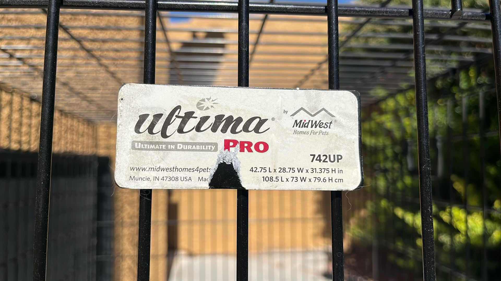 Photo 1 of MIDWEST ULTIMA PRO BLACK METAL FOLDING LG PET DOG KENNEL 47.75” X 28.75” H31.375”