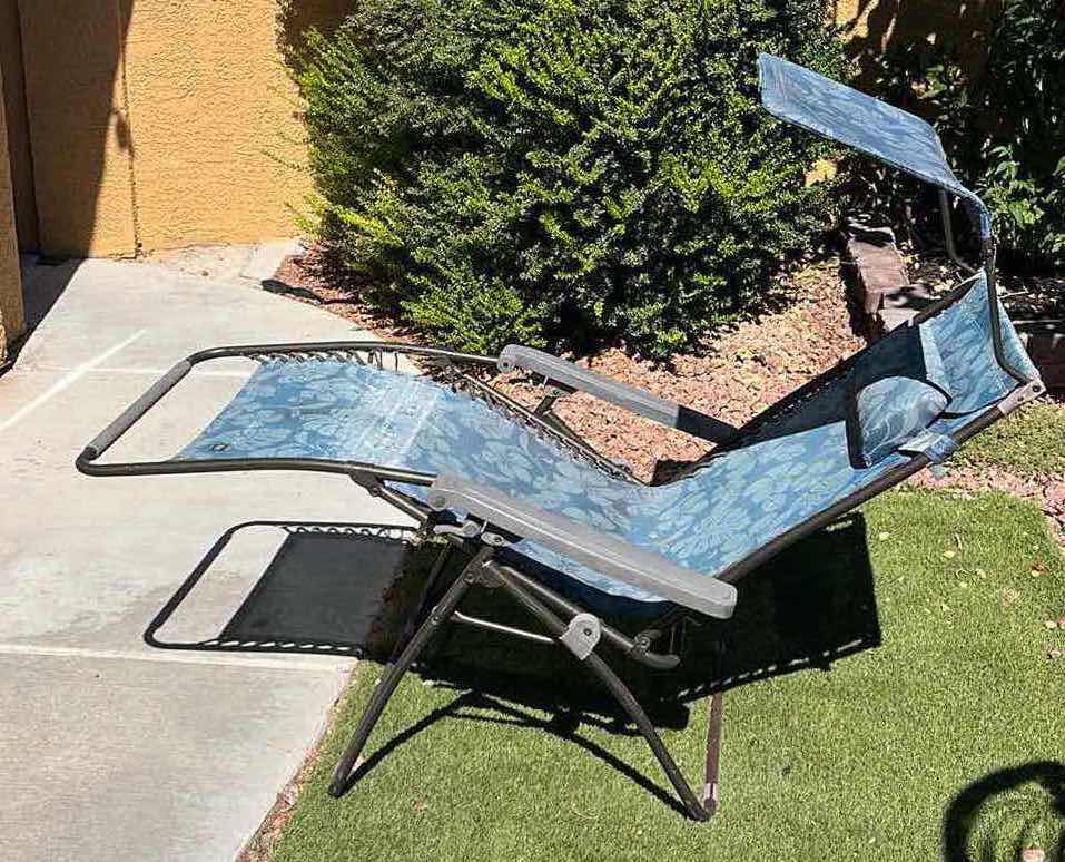 Photo 1 of BLISS OUTDOOR FOLDING LOUNGE CHAIR W PERSONAL SHADE COVER
