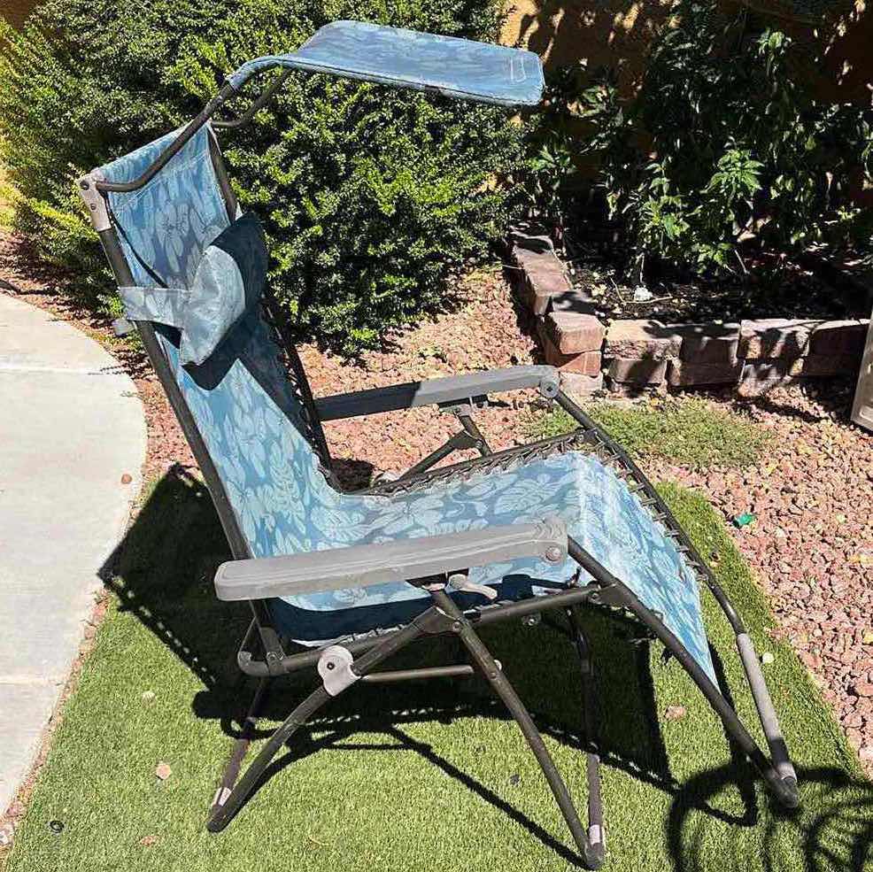 Photo 1 of BLISS OUTDOOR FOLDING LOUNGE CHAIR W PERSONAL SHADE COVER