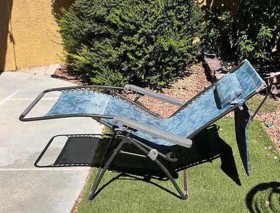 Photo 1 of BLISS OUTDOOR FOLDING LOUNGE CHAIR W PERSONAL SHADE COVER