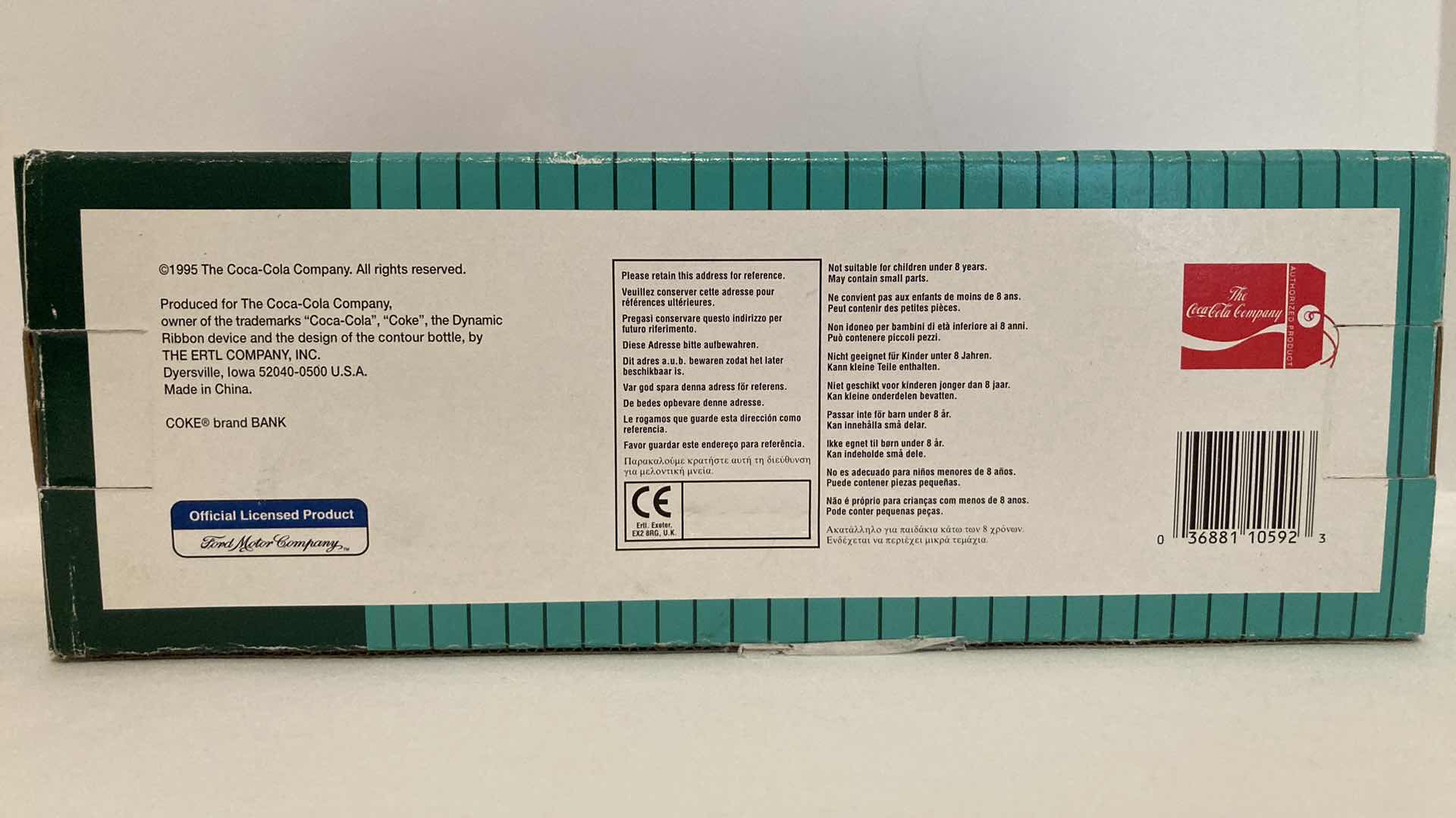 Photo 6 of COCA-COLA 1953 THE ERTL COMPANY INC DIE CAST METAL TRUCK BANK