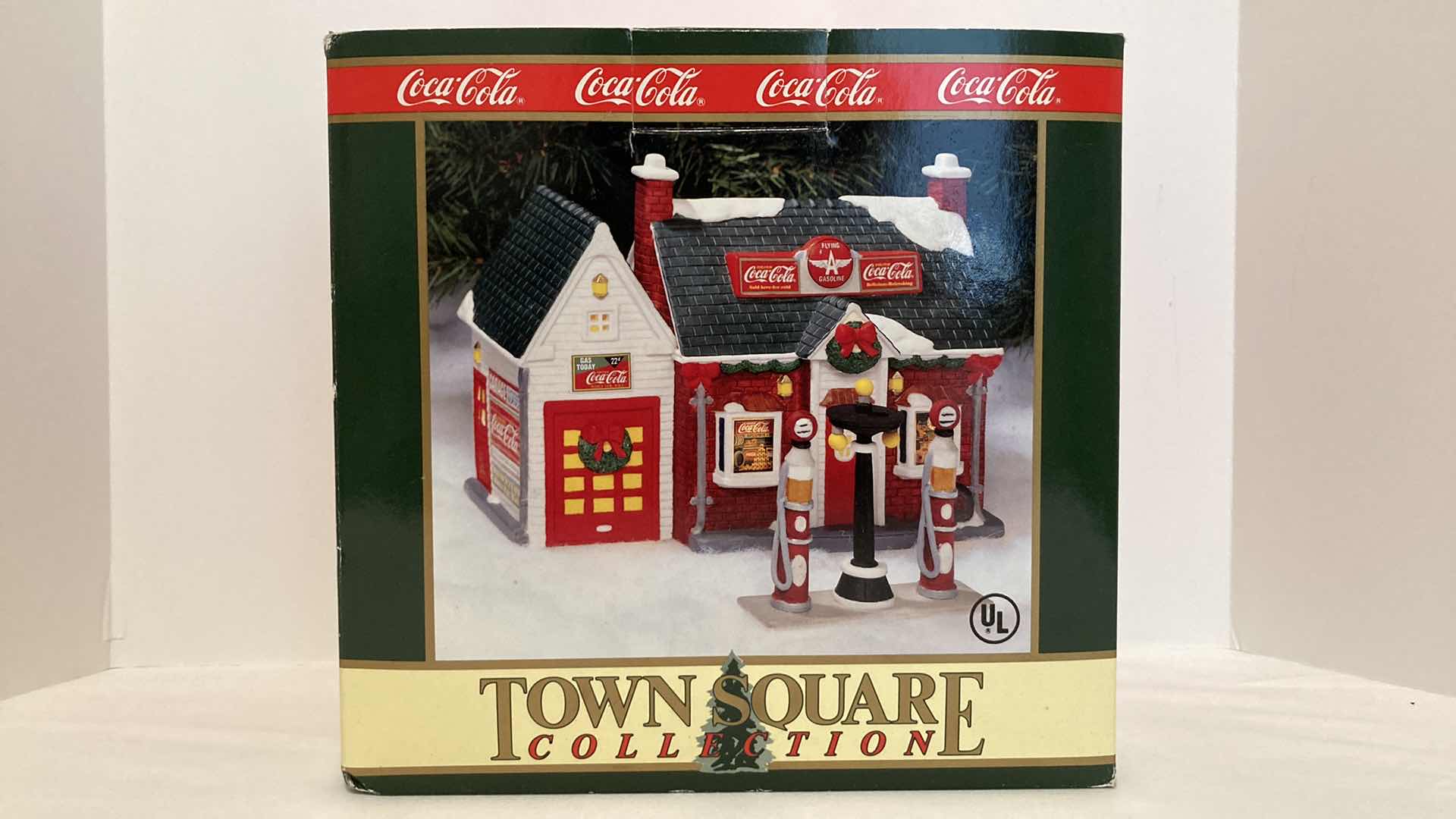 Photo 1 of COCA-COLA FLYING A SERVICE STATION TOWN SQUARE COLLECTION PORCELAIN DECORATION