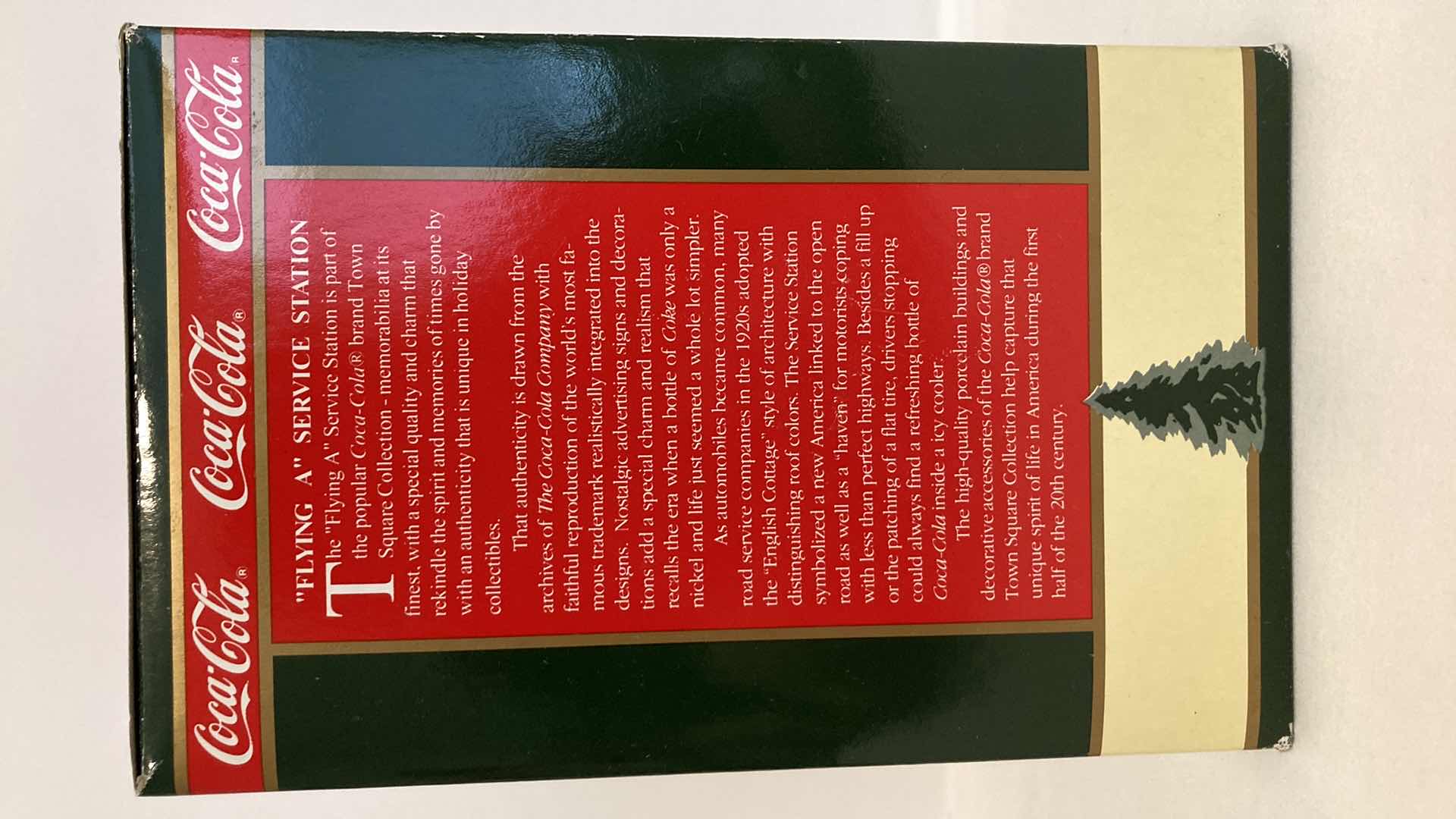 Photo 1 of COCA-COLA FLYING A SERVICE STATION TOWN SQUARE COLLECTION PORCELAIN DECORATION