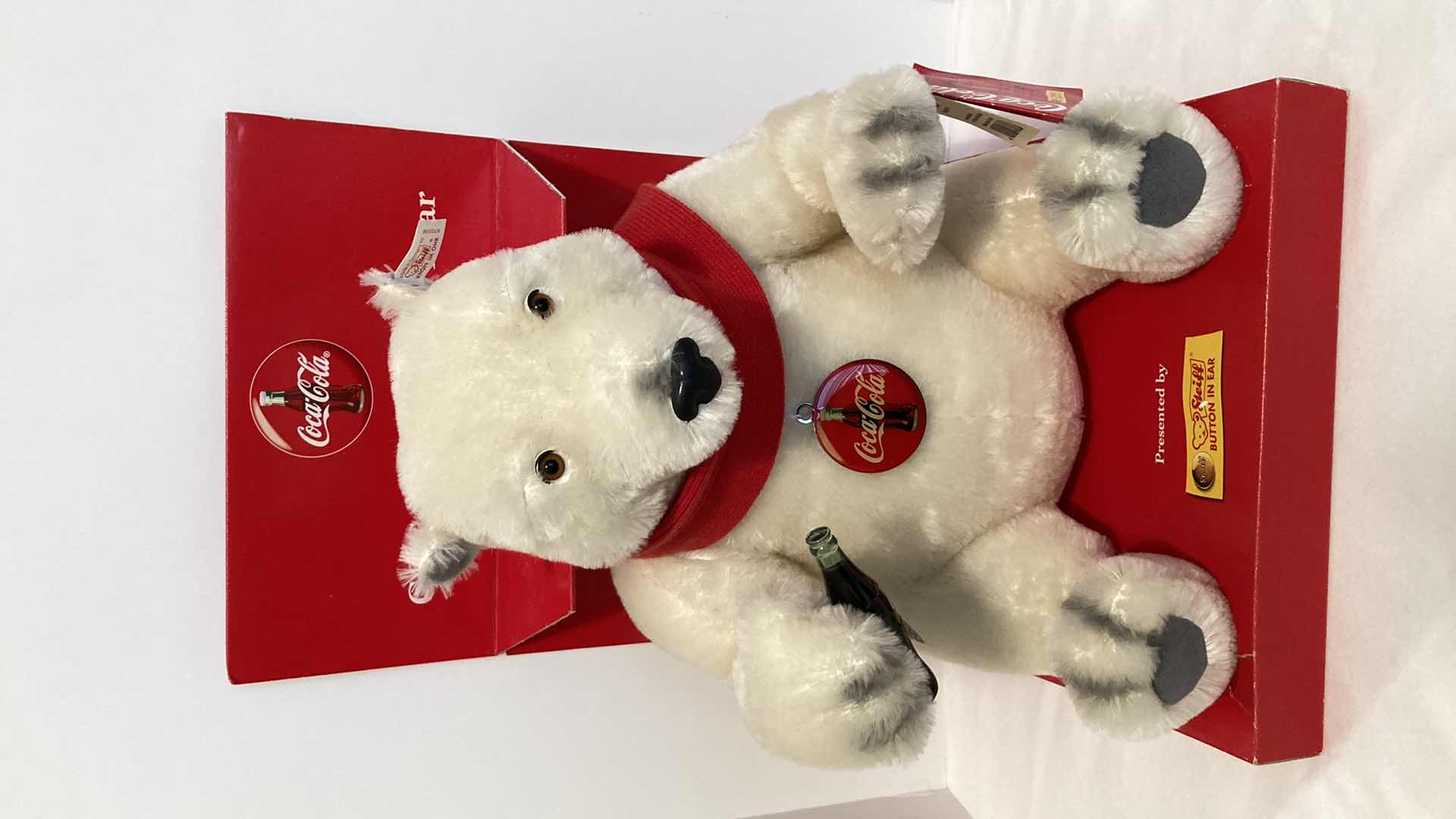 Photo 2 of COCA-COLA POLAR BEAR W STEIFF BUTTON NO.02109