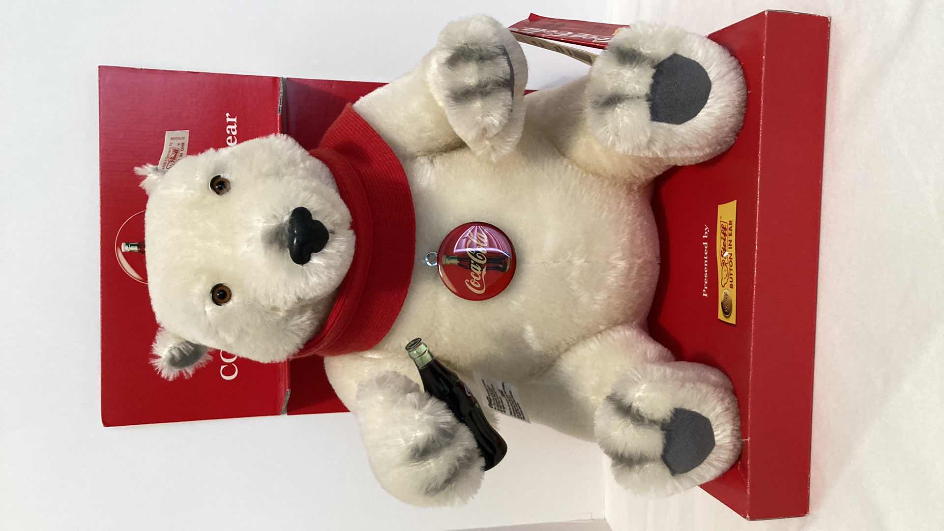 Photo 1 of COCA-COLA POLAR BEAR W STEIFF BUTTON NO.02109