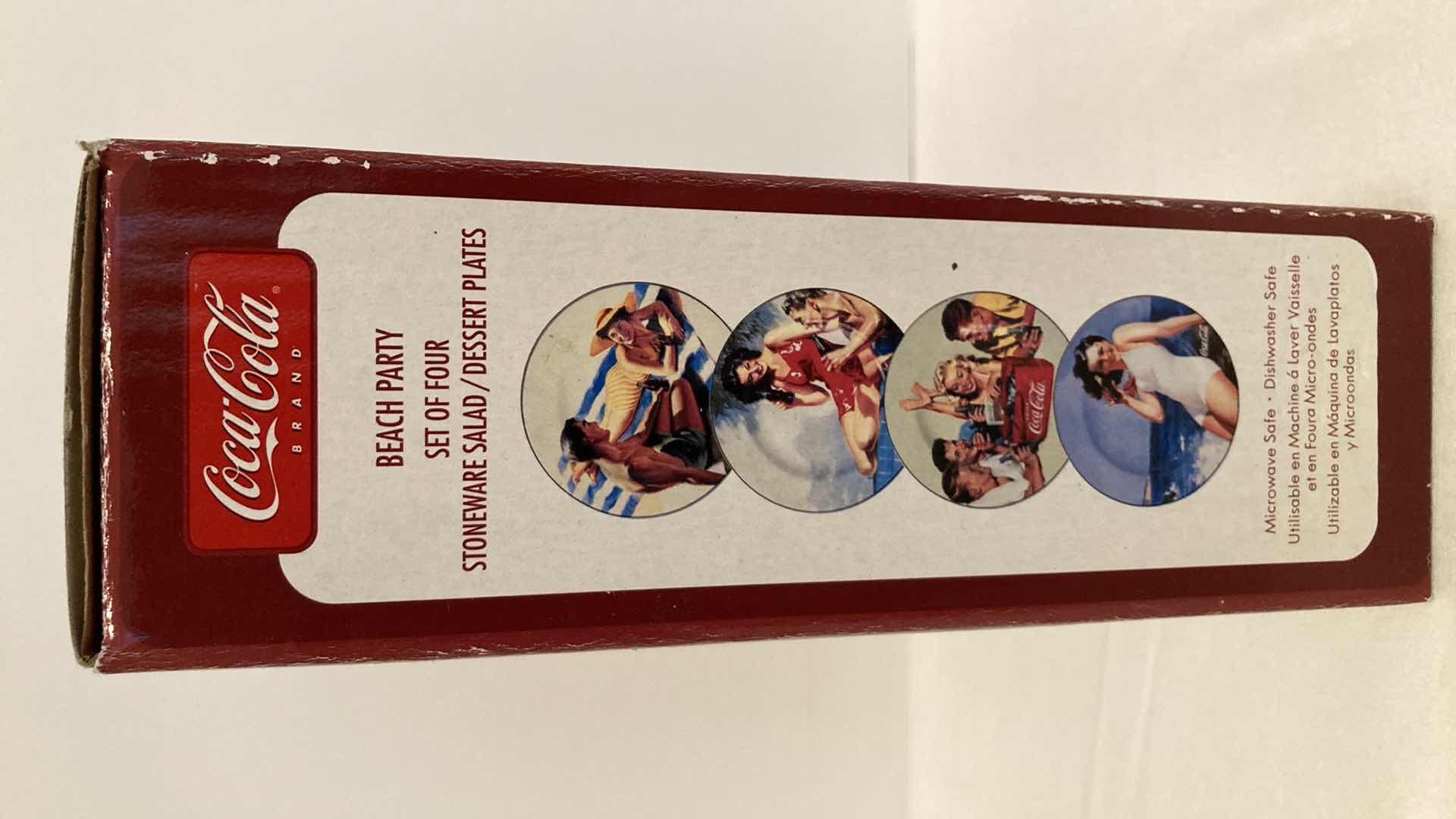 Photo 1 of COCA-COLA BEACH PARTY STONEWARE SALAD/DESSERT PLATES  STYLE H1081X2X4