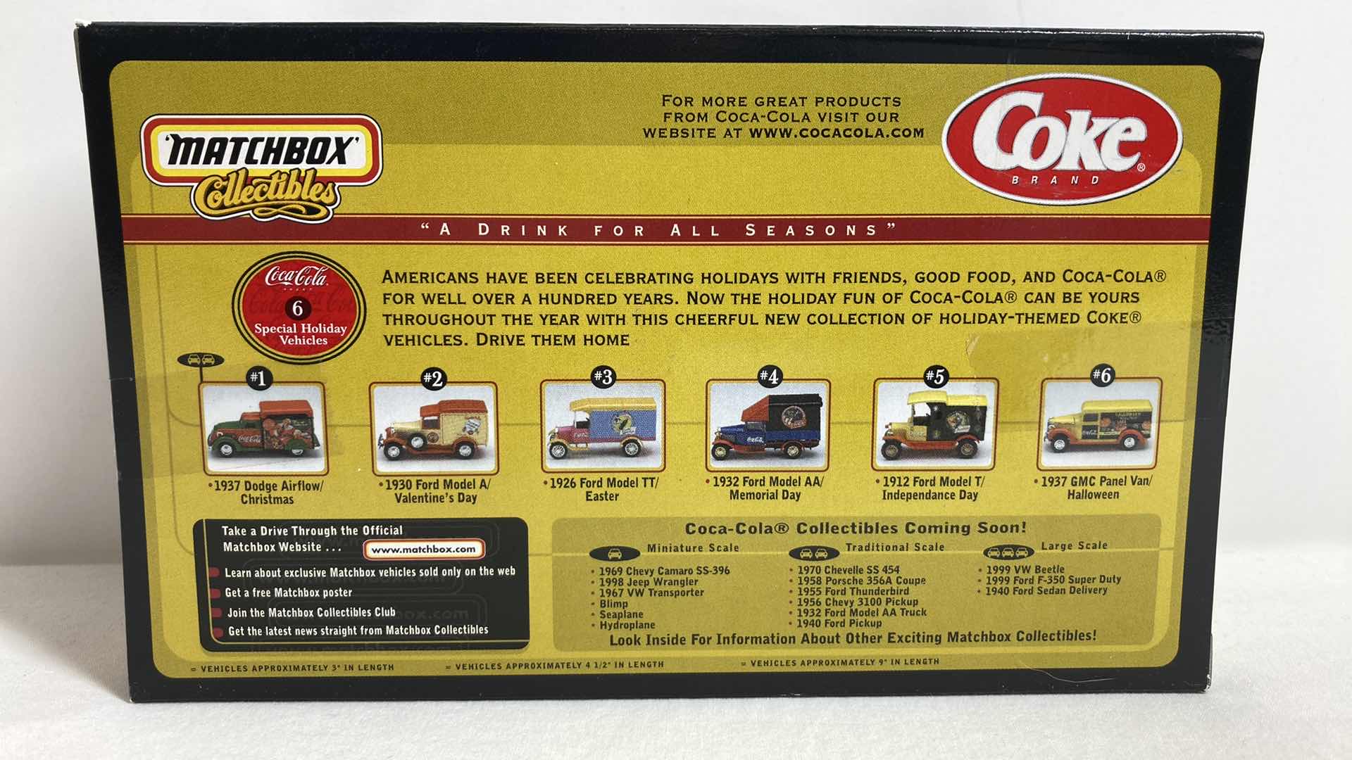 Photo 1 of MATCHBOX COLLECTIBLES COCA-COLA 1912 FORD MODEL T INDEPENDENCE DAY CAR