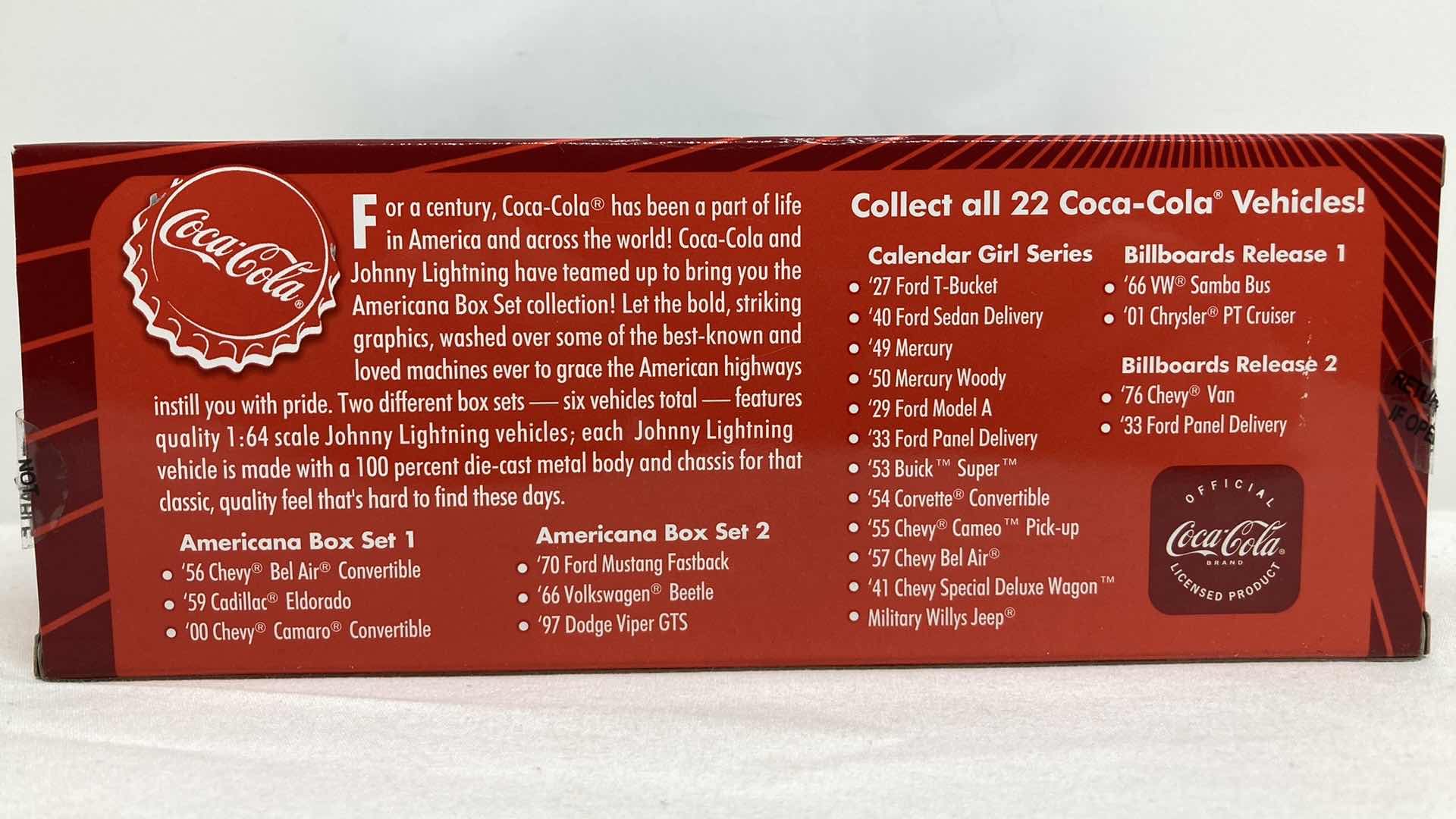 Photo 1 of COCA-COLA AMERICANA CAR BOX SET