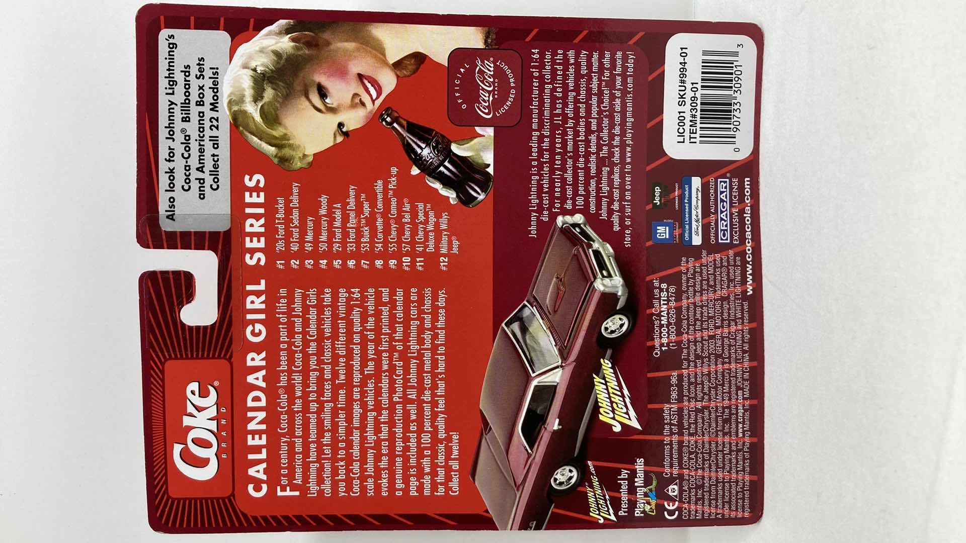 Photo 1 of JOHNNY LIGHTNING COCA-COLA CALENDAR GIRL SERIES ‘29 FORD MODEL A TRUCK