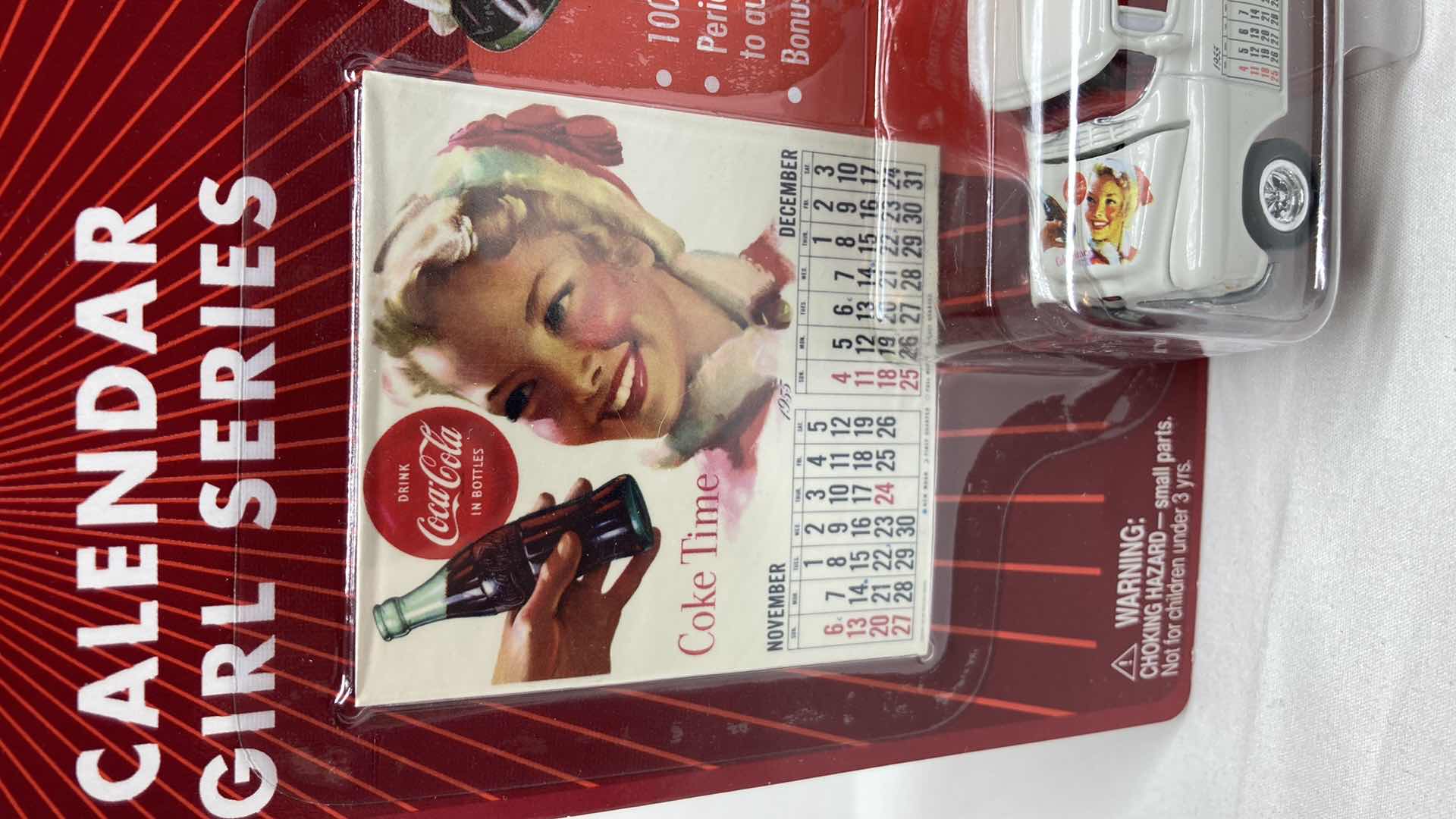 Photo 5 of JOHNNY LIGHTNING COCA-COLA CALENDAR GIRL SERIES ‘55 CHEVY CAMEO PICKUP TRUCK