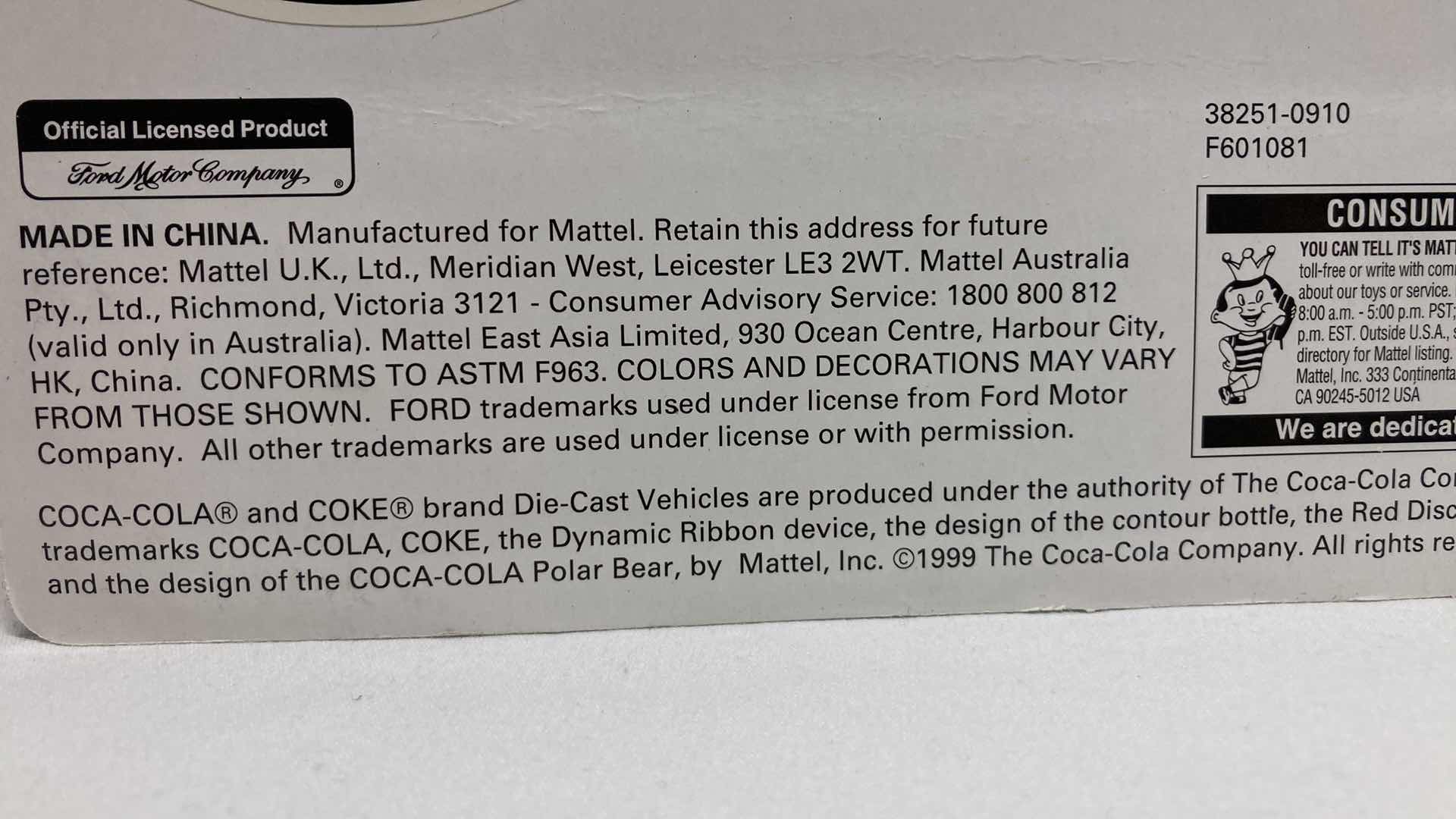 Photo 1 of MATCHBOX COCA-COLA DADS 1968 FORD MUSTANG & SONS 1999 FORD MUSTANG HARDTOP CARS