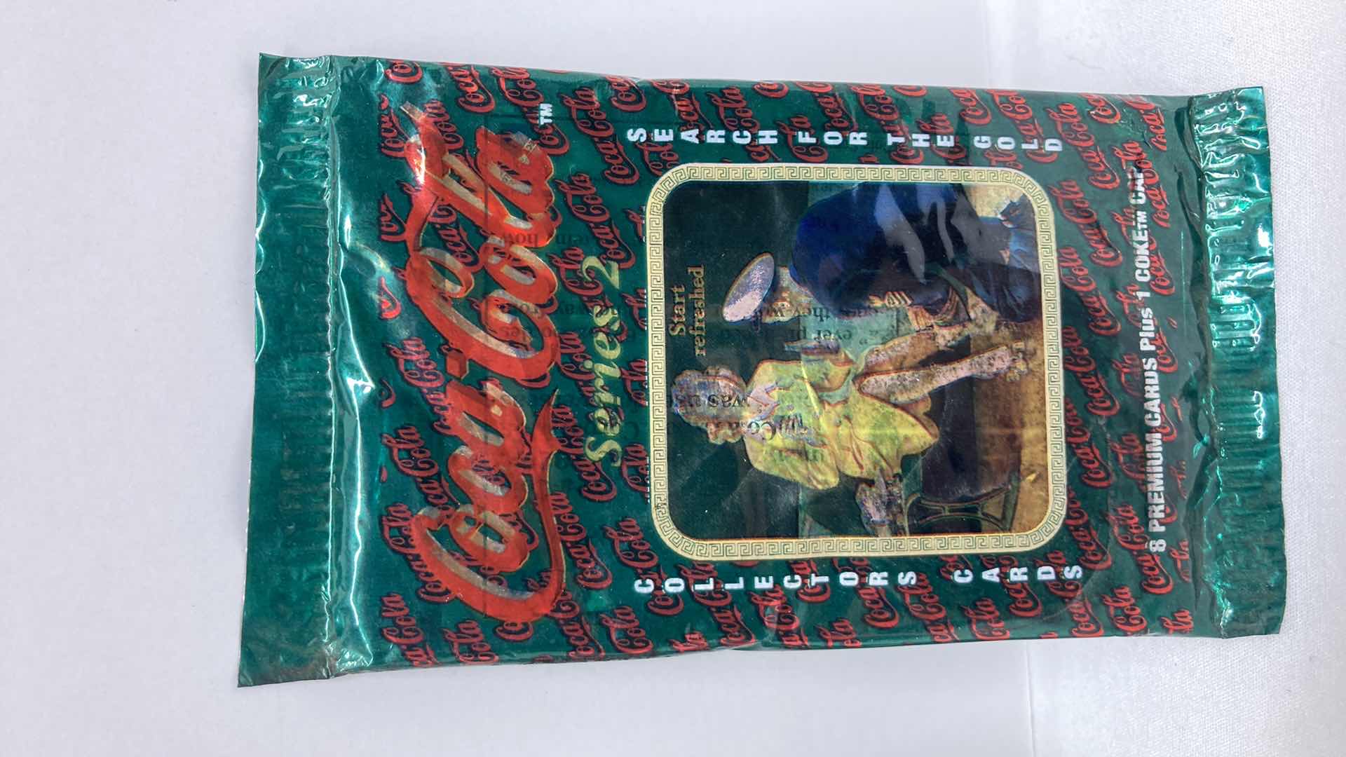 Photo 1 of COCA-COLA SERIES 2 SEARCH FOR GOLD PREMIUM COLLECTOR CARDS (4) SEALED
