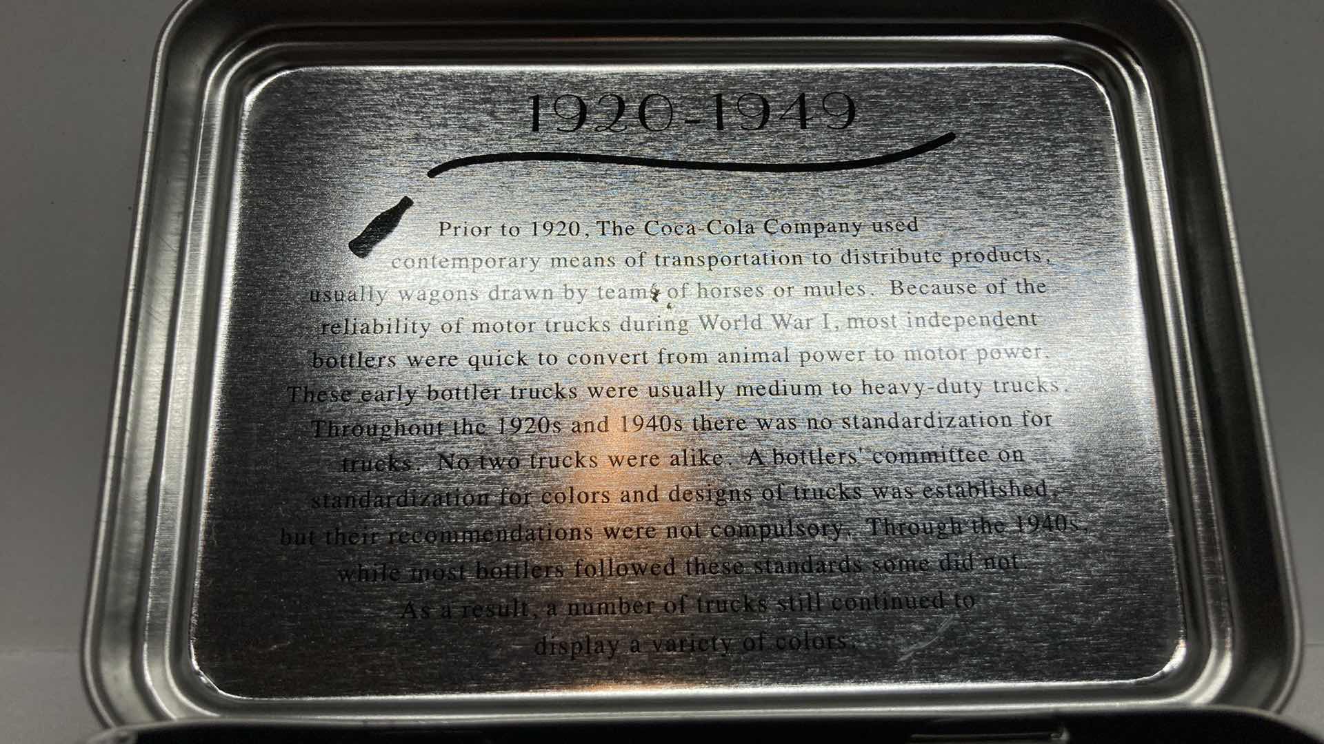 Photo 1 of COCA-COLA 1920-1949 ROUTE TRUCK COLLECTION PIN