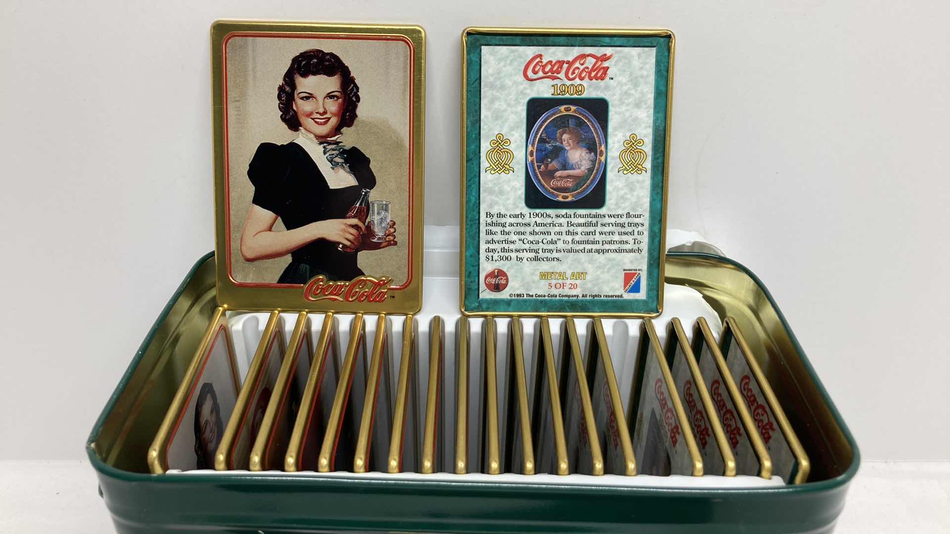 Photo 1 of COCA-COLA METAL ART COLLECTOR CARDS W COA