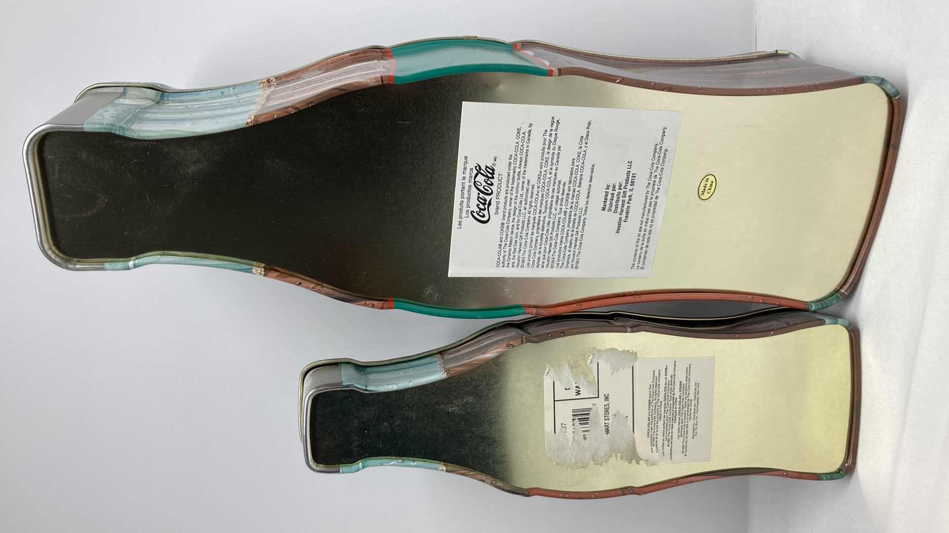 Photo 3 of COCA-COLA BOTTLE TINS (2) 4” X 13”