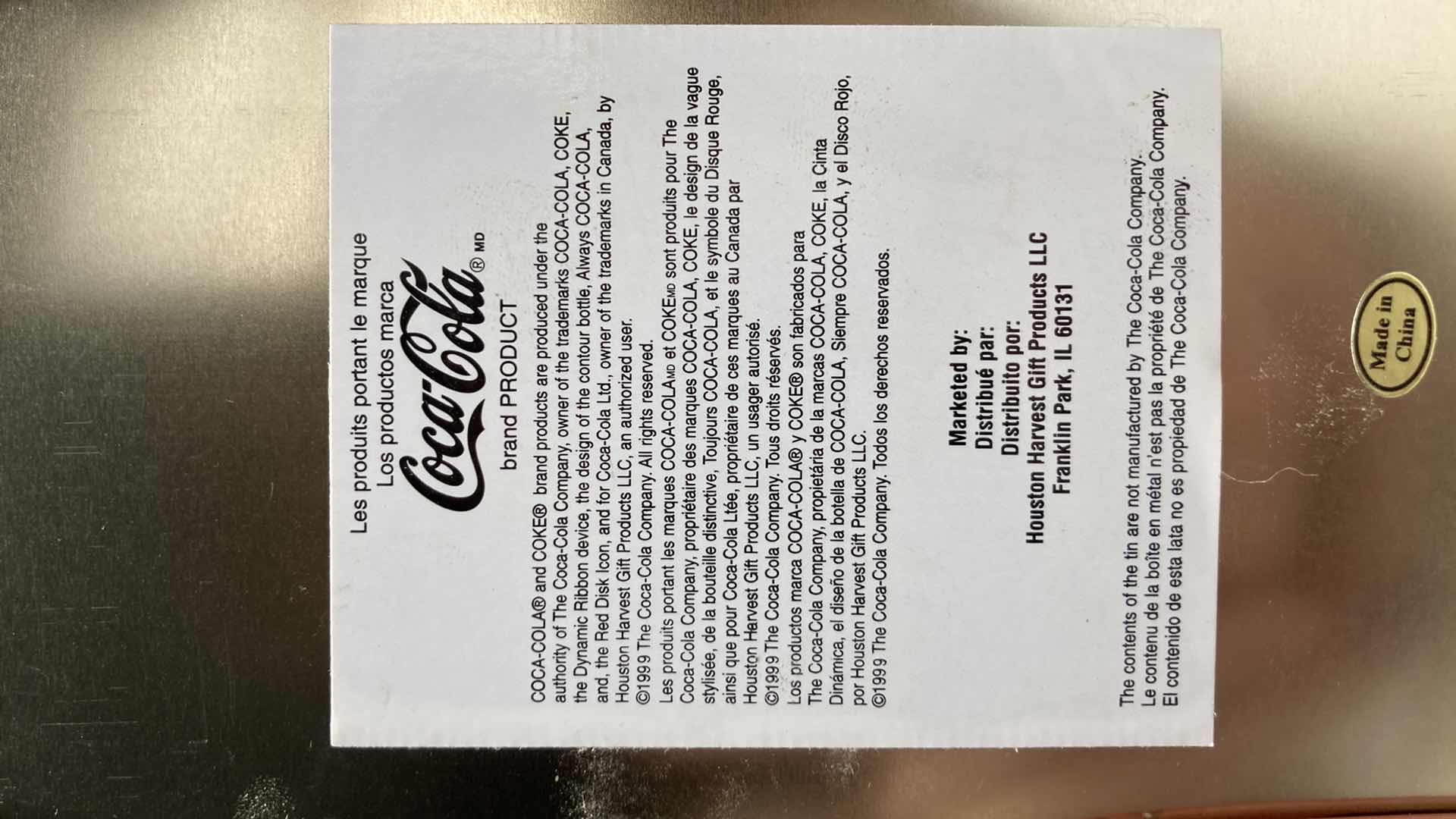 Photo 1 of COCA-COLA BOTTLE TINS (2) 4” X 13”