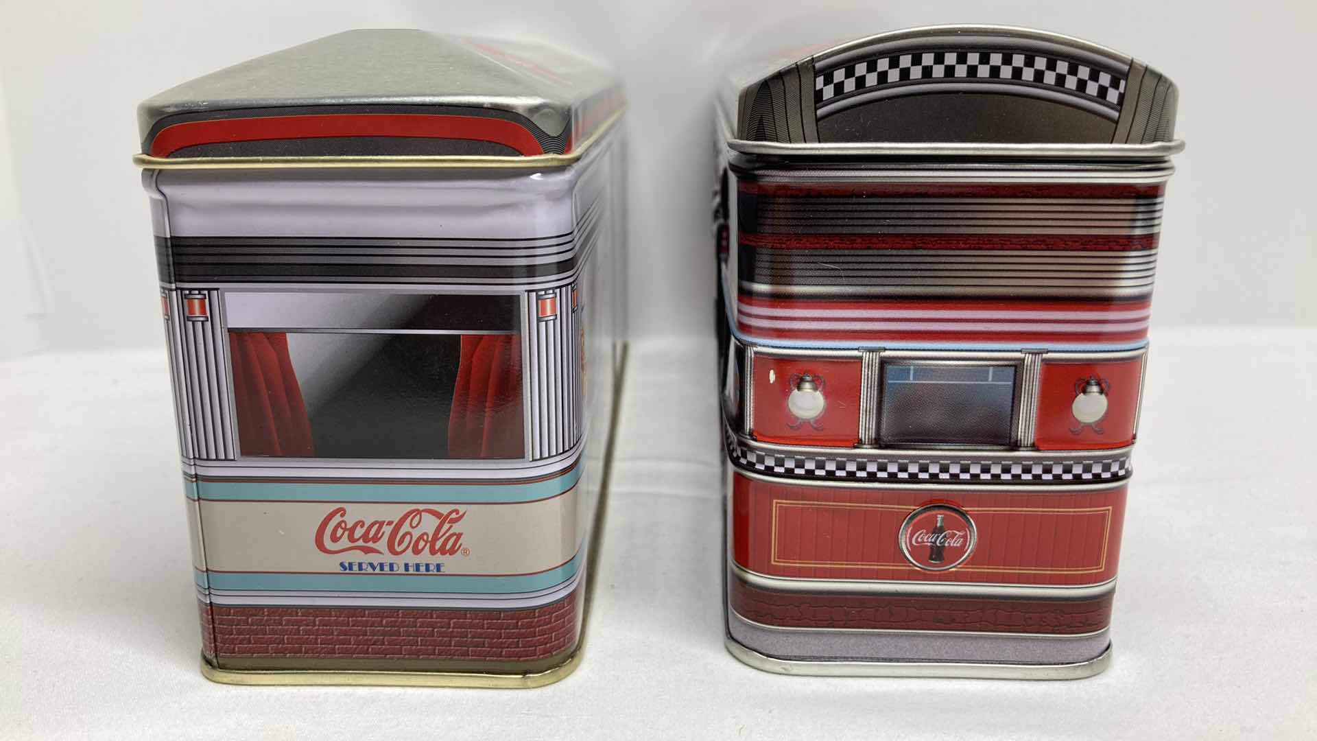 View 2 of COCA-COLA ROADSIDE DINER & SUNSET DINER TINS (2) 8.5” X 2.5” H4”