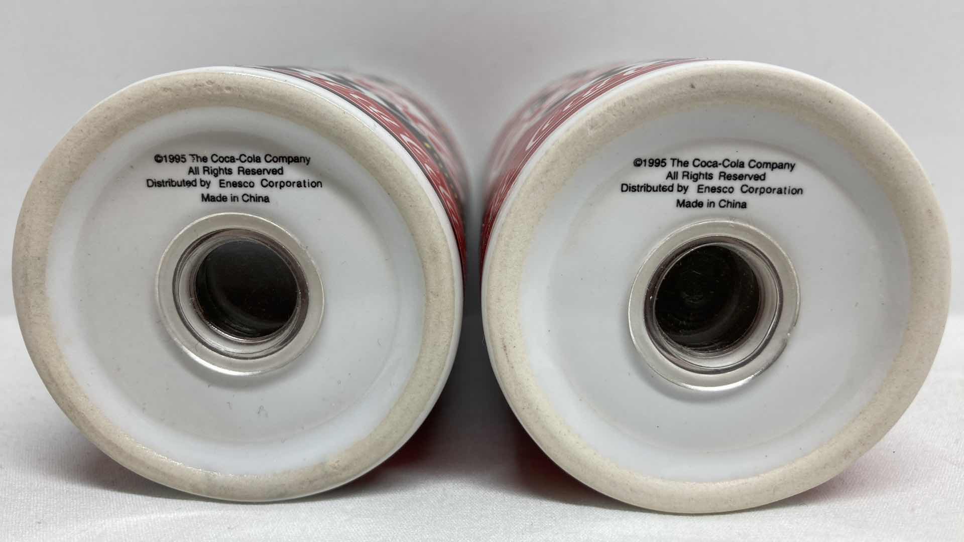 Photo 4 of COCA-COLA SALT & PEPPER SHAKERS 2.25” X 3.25”