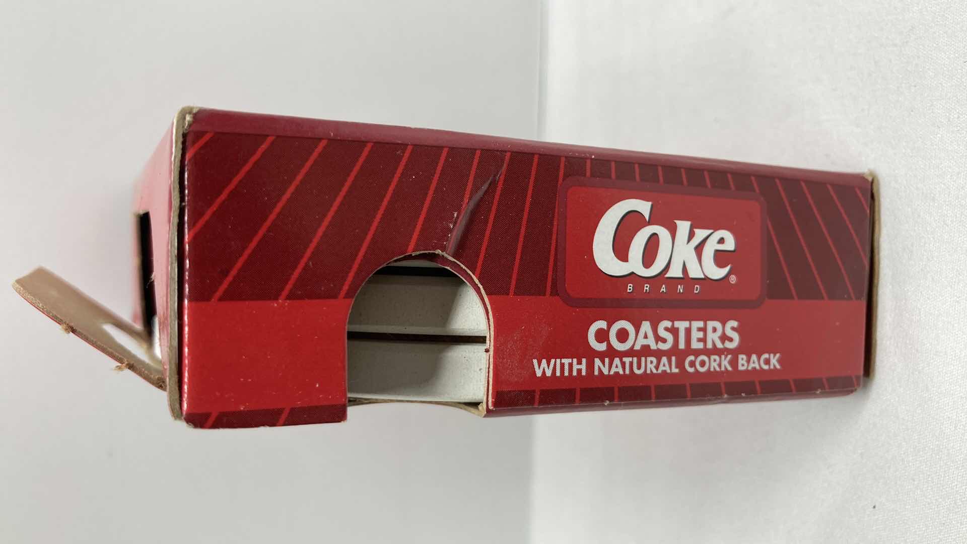 Photo 1 of COCA-COLA ABSORBENT STONEWARE W NATURAL CORK BACK COASTERS (4)