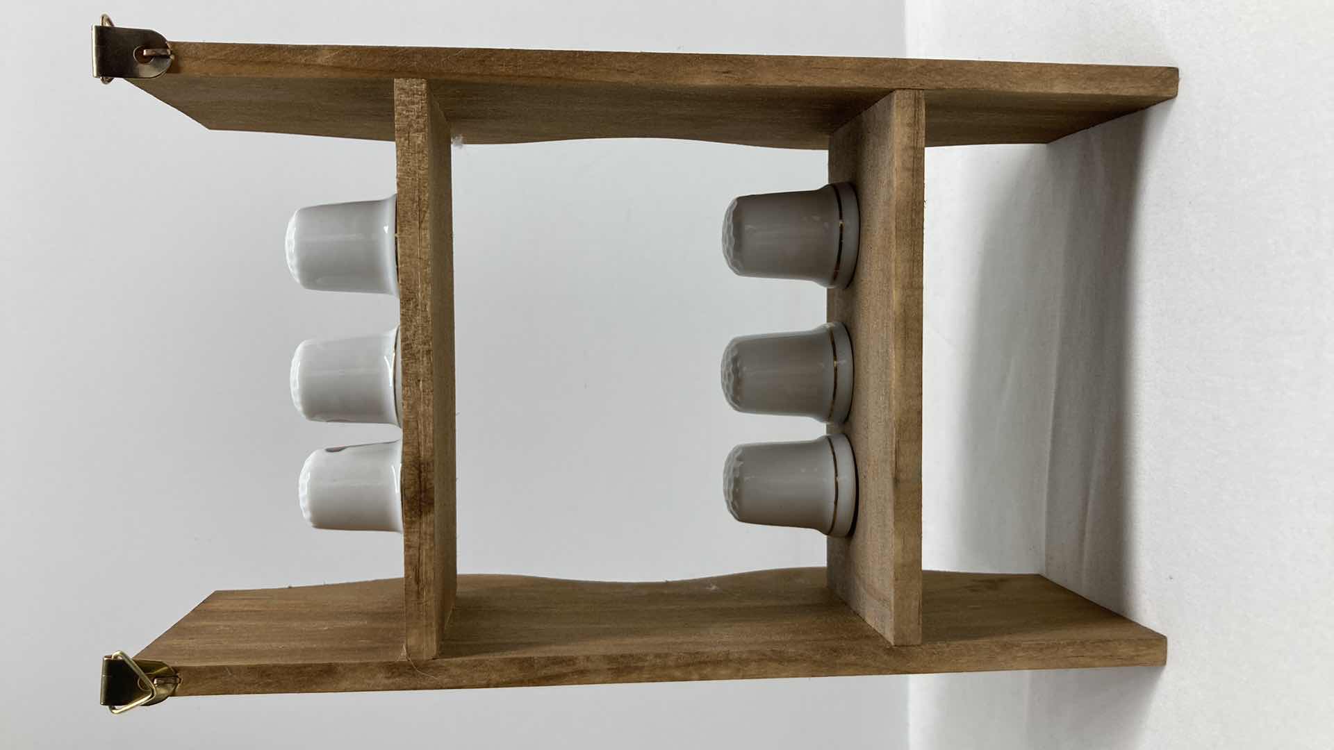 Photo 1 of COCA-COLA THIMBLES W WOOD RACK 4.5” X 3” H8”