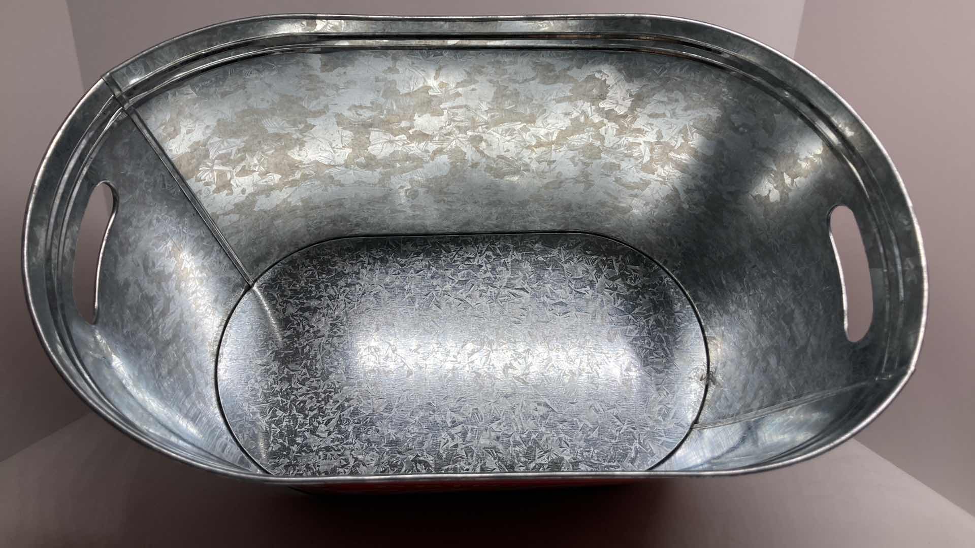 Photo 1 of COCA-COLA RED TIN PARTY TUB 16” X 9.5” H9.5”