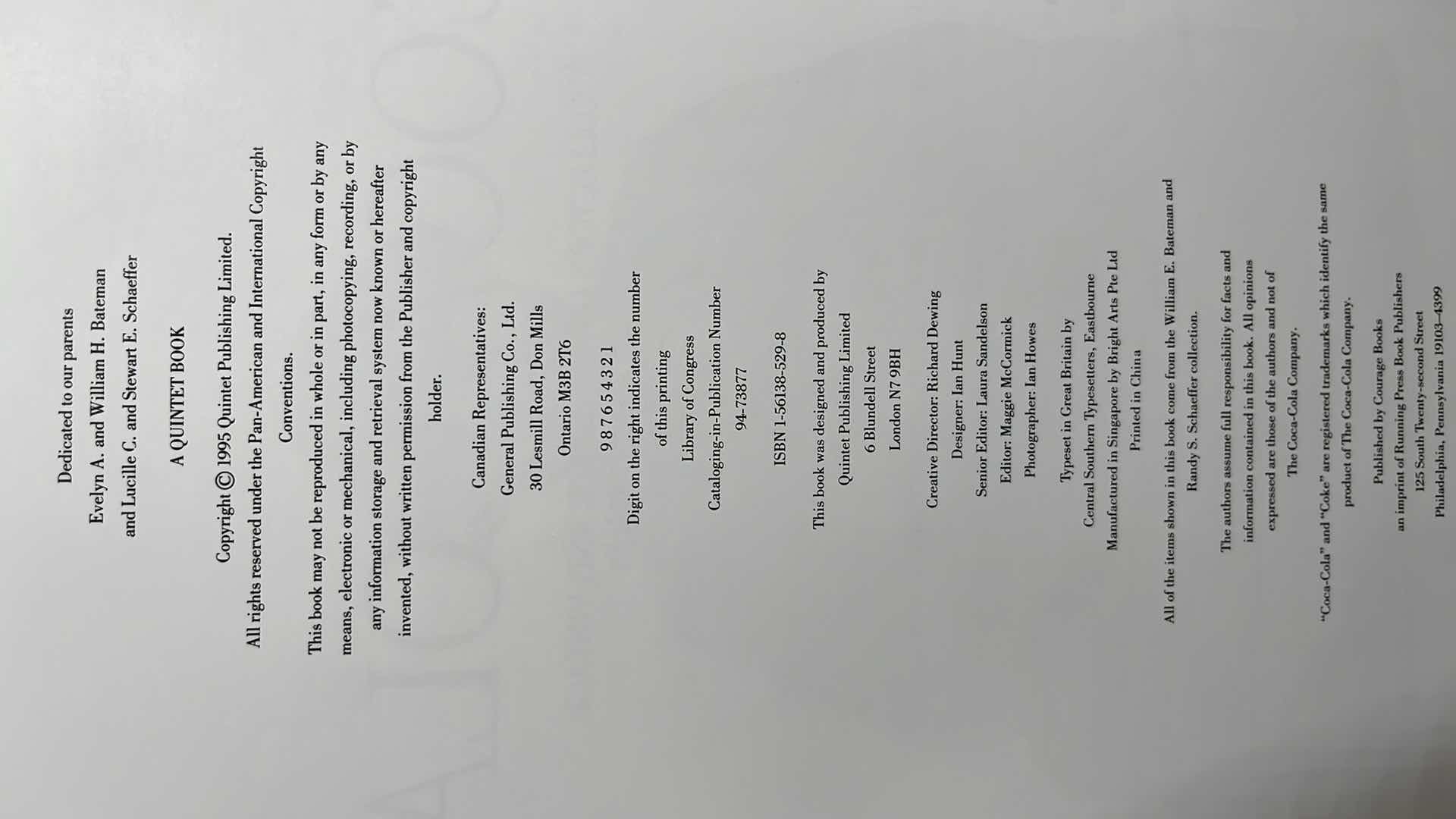 Photo 1 of COCA-COLA MEMORABILIA COLLECTOR’S GUIDE BY RANDY SCHAEFFER & BILL BATEMAN, 1995, 13.25”H